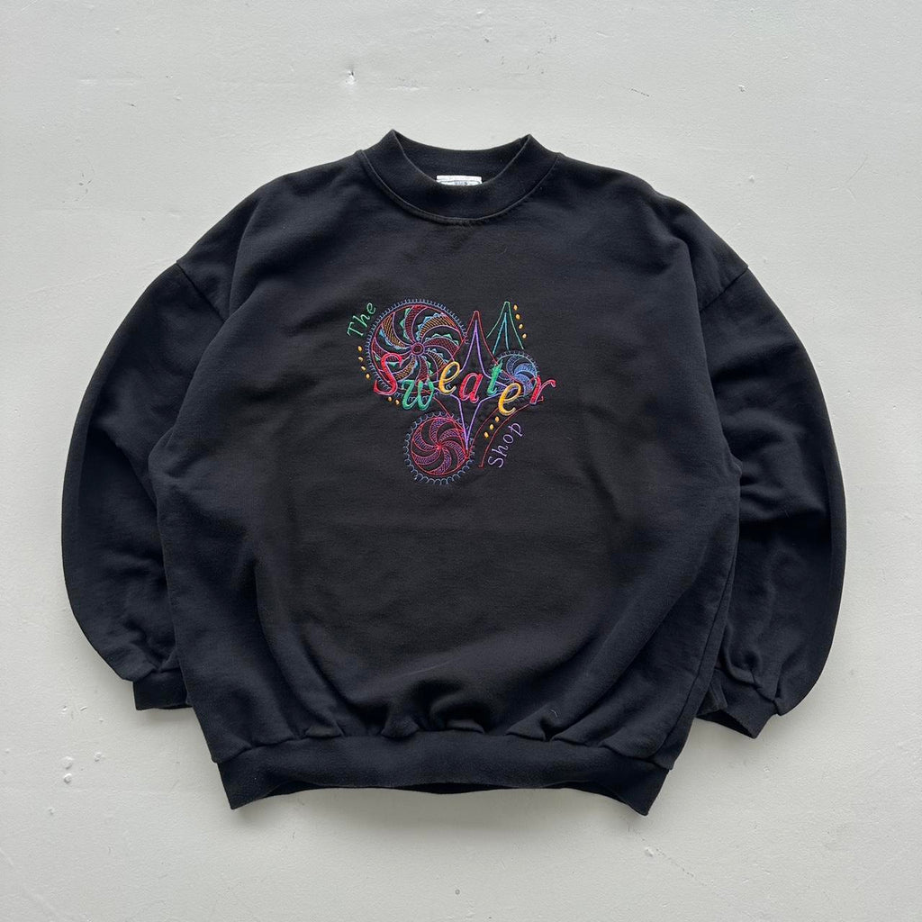 Black The Sweater Shop Vintage Embroidered Sweatshirt - XL