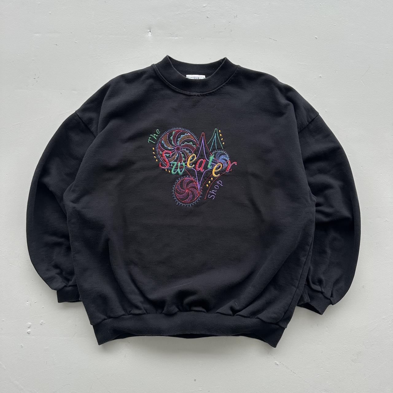 Black The Sweater Shop Vintage Embroidered Sweatshirt - XL