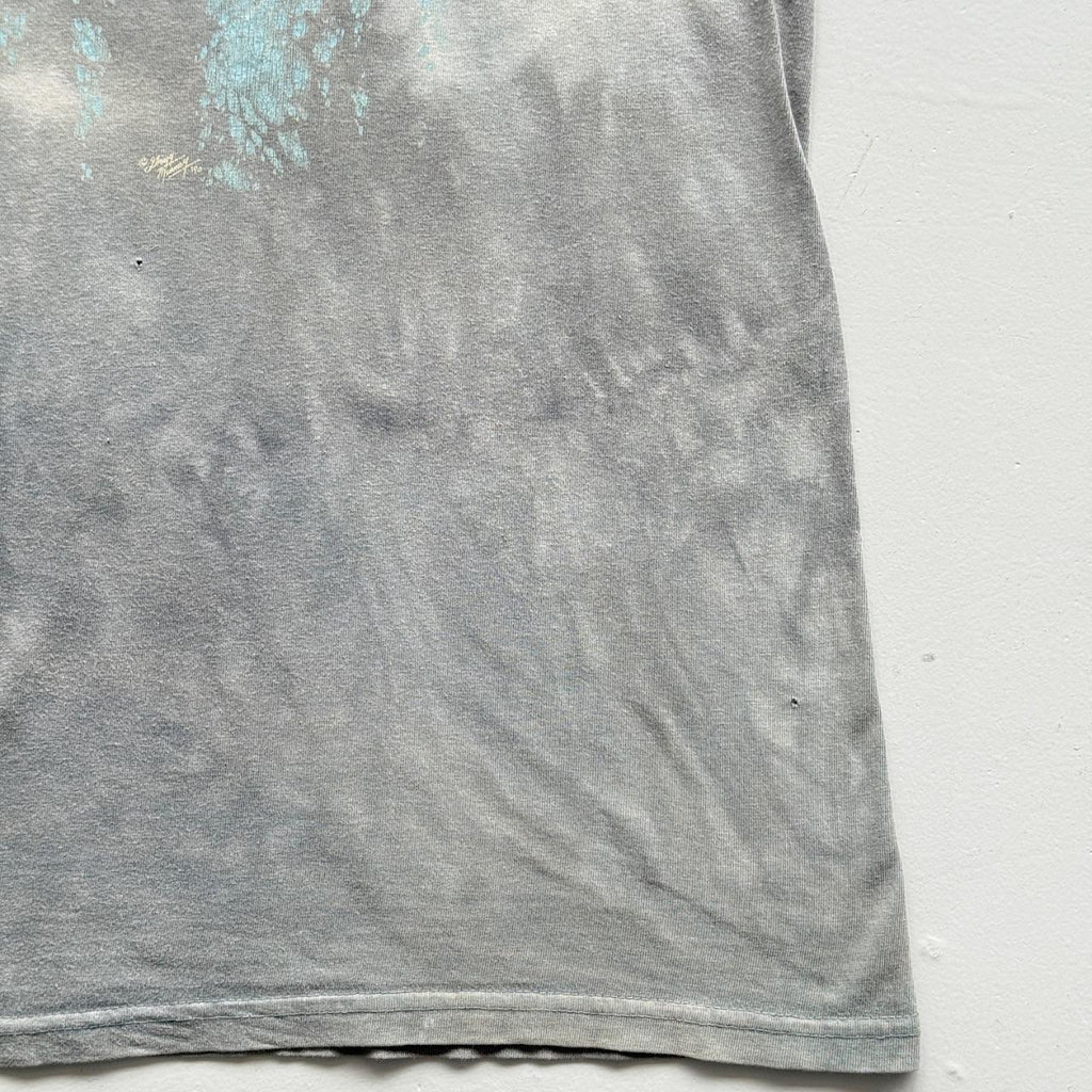 Faded Grey Wolf 90s Vintage Graphic T-Shirt - XL