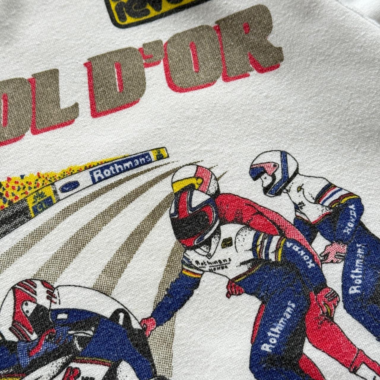 White Mortorcycle Racing 90’s Vintage Graphic Sweatshirt - Small