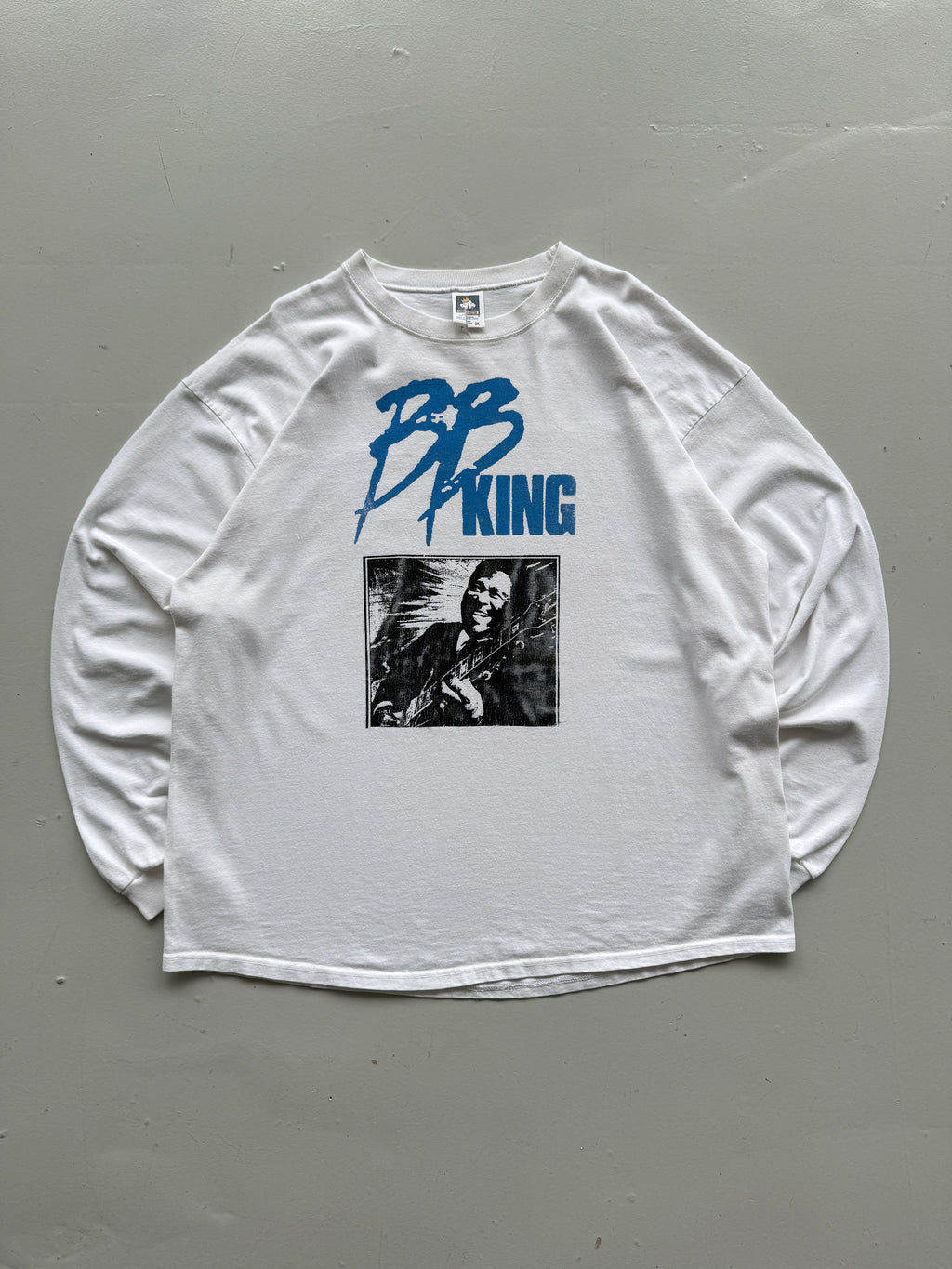 White B.B.King 90's Vintage Graphic Long Sleeve Tour T-Shirt - XXL