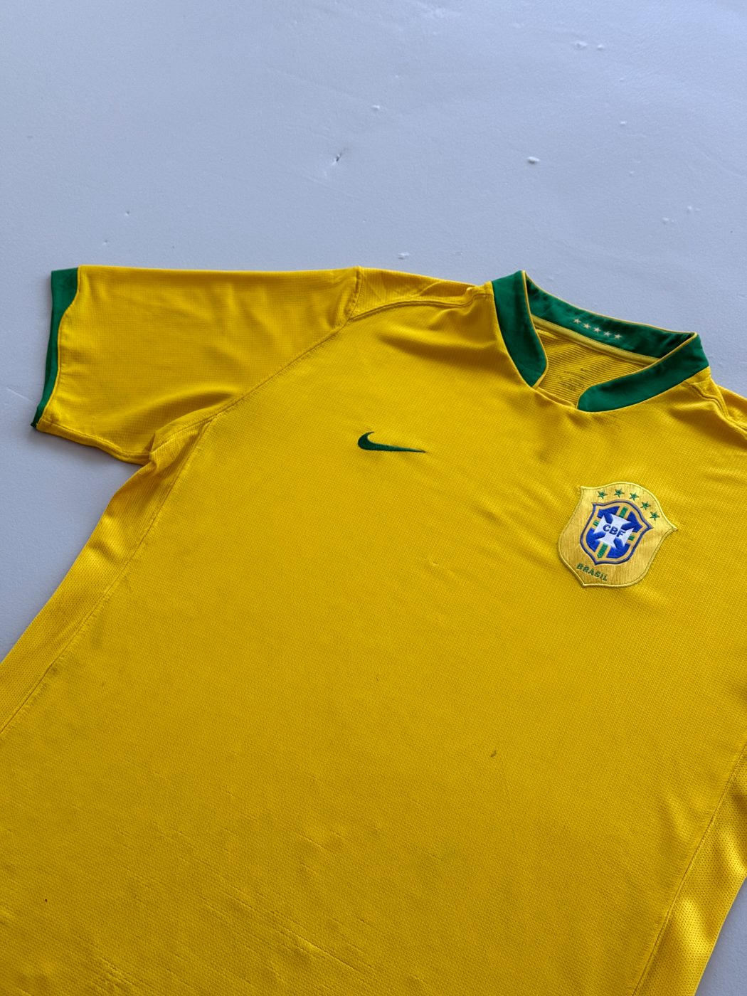 Nike Brazil CBF 2000's Vintage Home 06/08 Football Shirt - XL