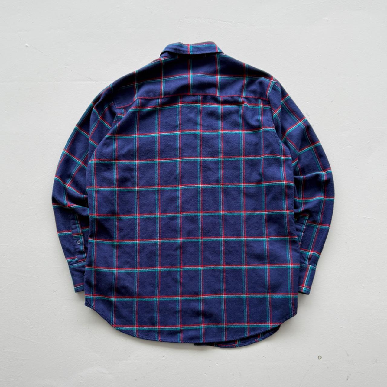 Blue Colman 90’s Vintage Flannel Long Sleeve Shirt - Large