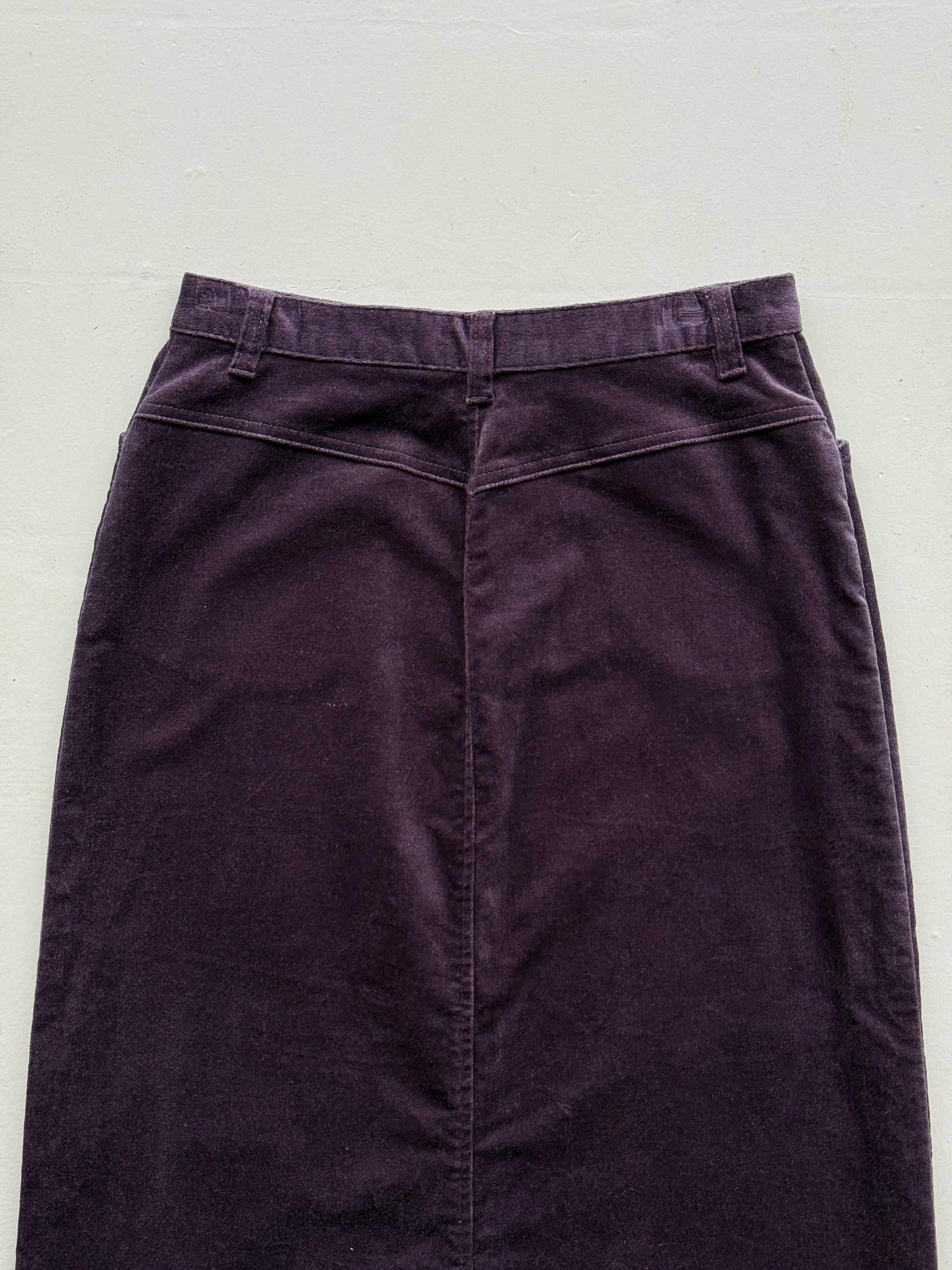 Purple Hawkshead Y2K Vintage Velvet Maxi Skirt - UK 10
