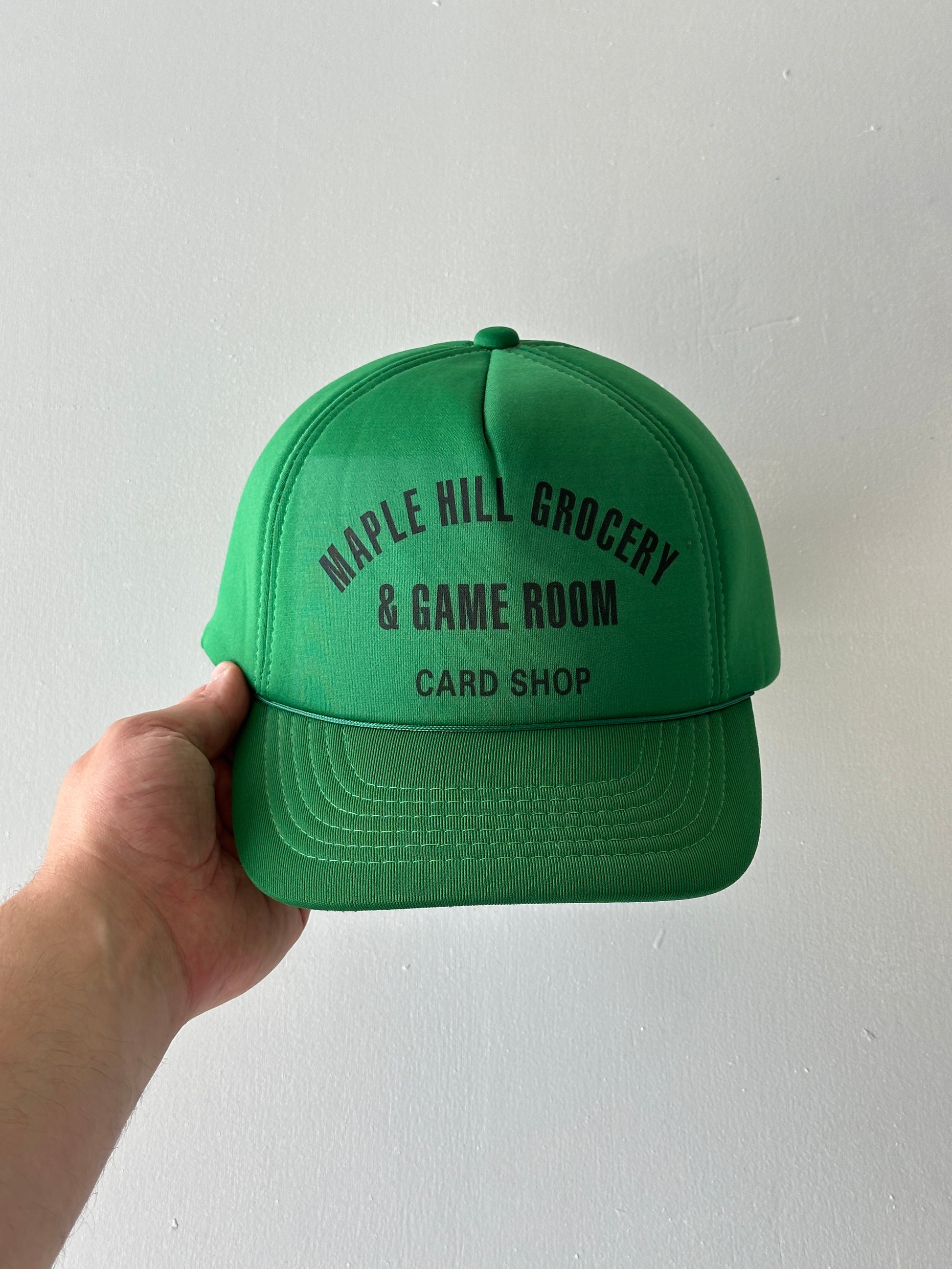 Green Maple Hill Grocery 90's Vintage SnapBack Trucker Cap