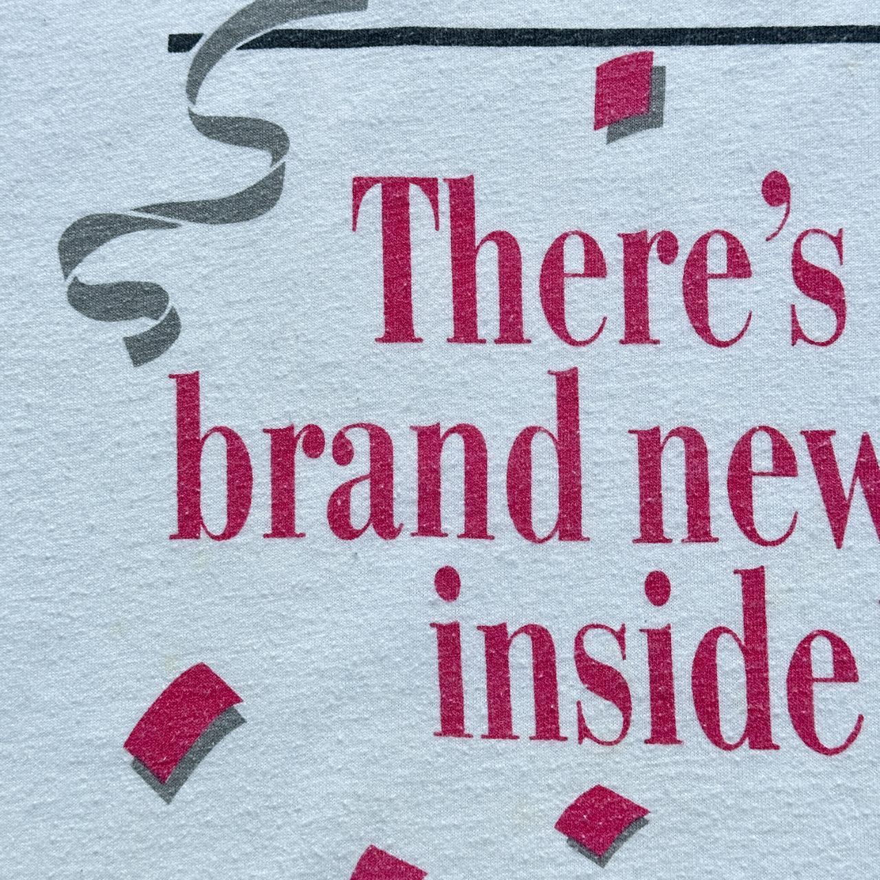 White Brand New Inside Me Slogan Vintage 90's T-shirt - XL