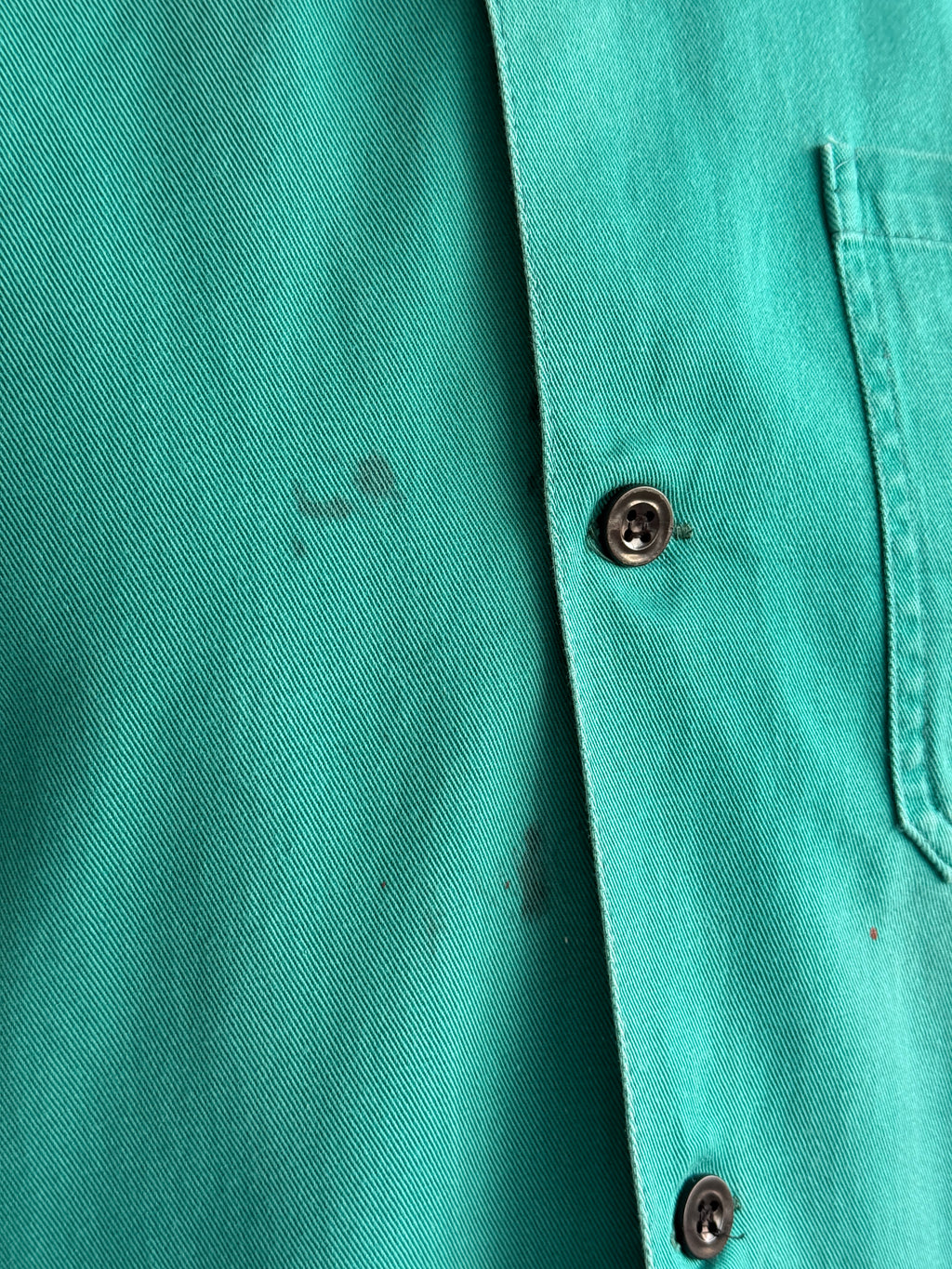 Turquoise European Vintage Workwear Chore Jacket CH476 - Large