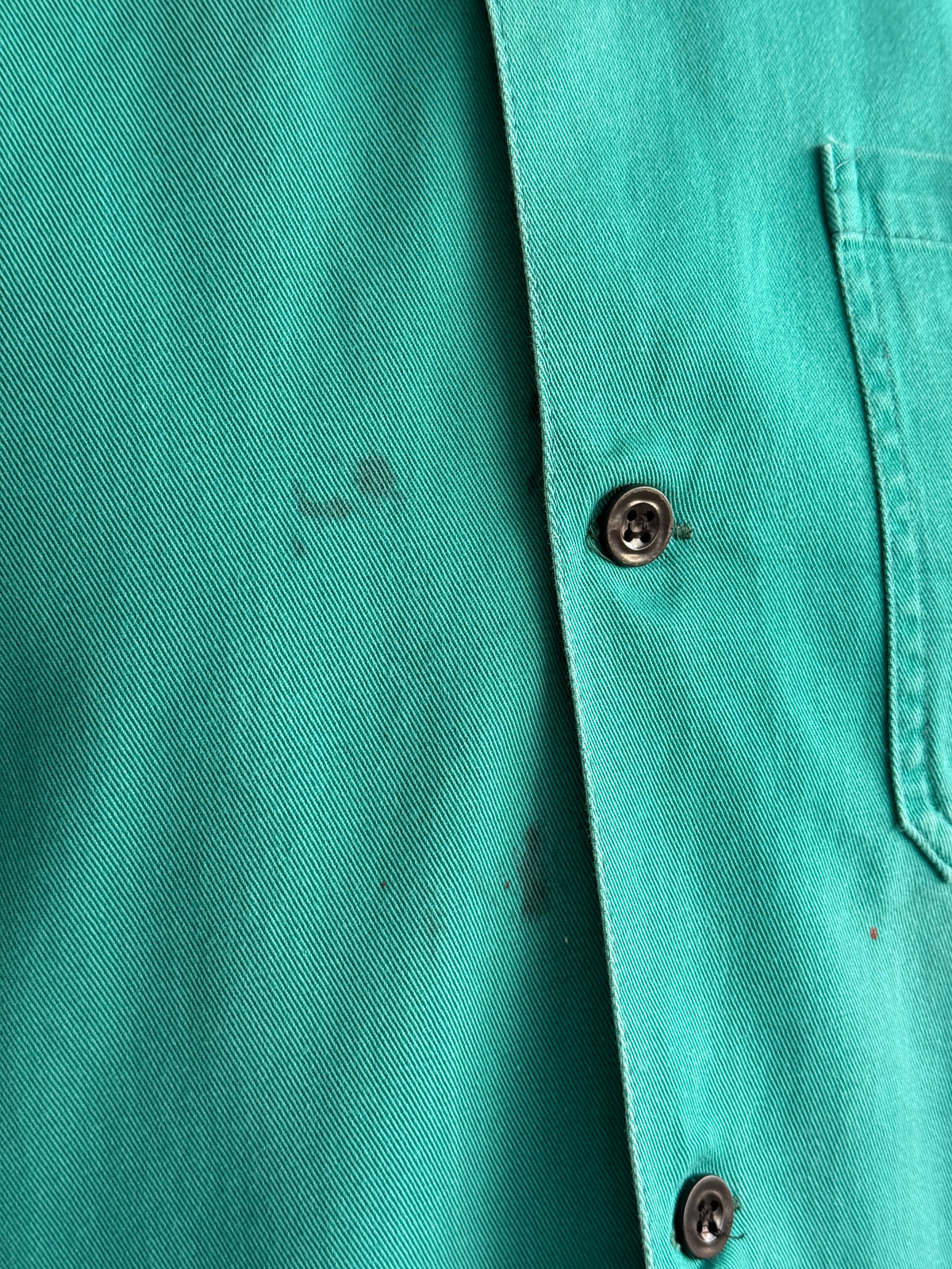 Turquoise European Vintage Workwear Chore Jacket CH476 - Large