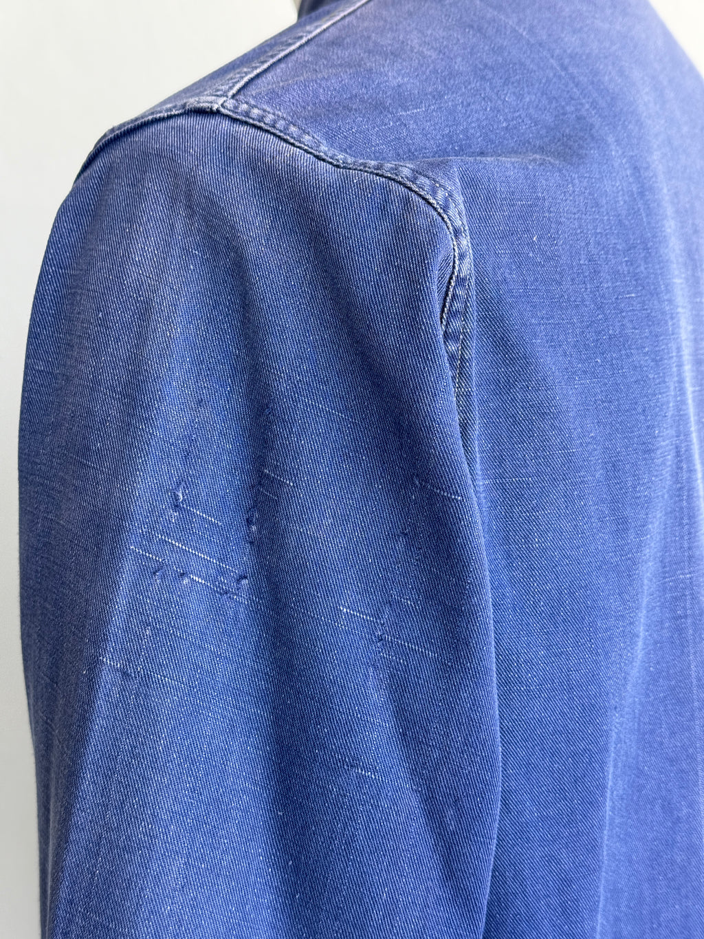 Blue French 1950's/60's Vintage Workwear Chore Jacket CH468 - Small