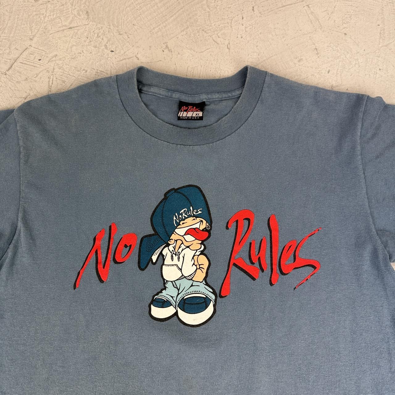 No Rules Navy 90s vintage T-shirt - Small