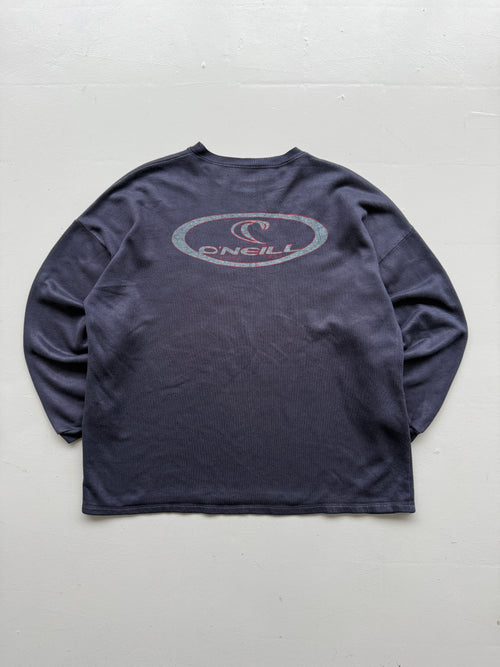 Navy Blue O'Neill 90's Vintage Surfer Graphic Sweatshirt Jumper - Large