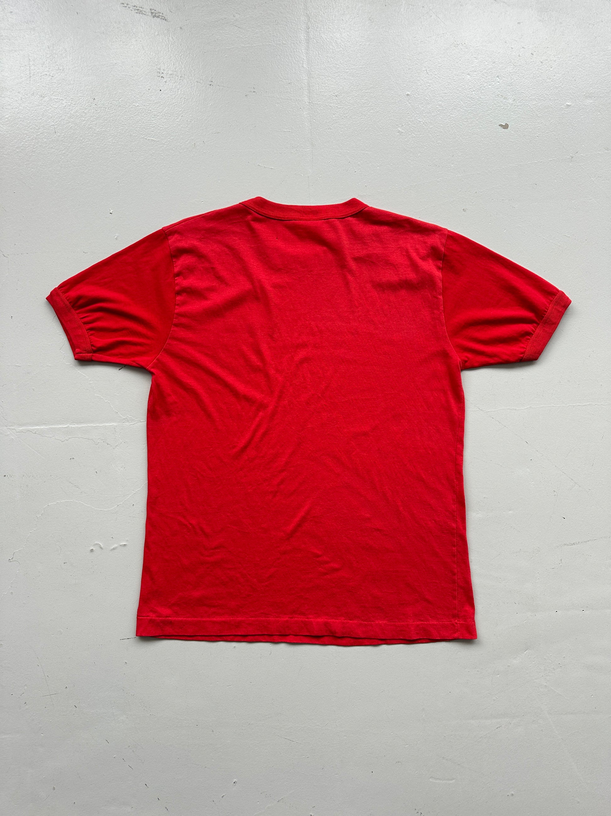 Red Kawasaki Ringer Vintage T-Shirt 80's - Small