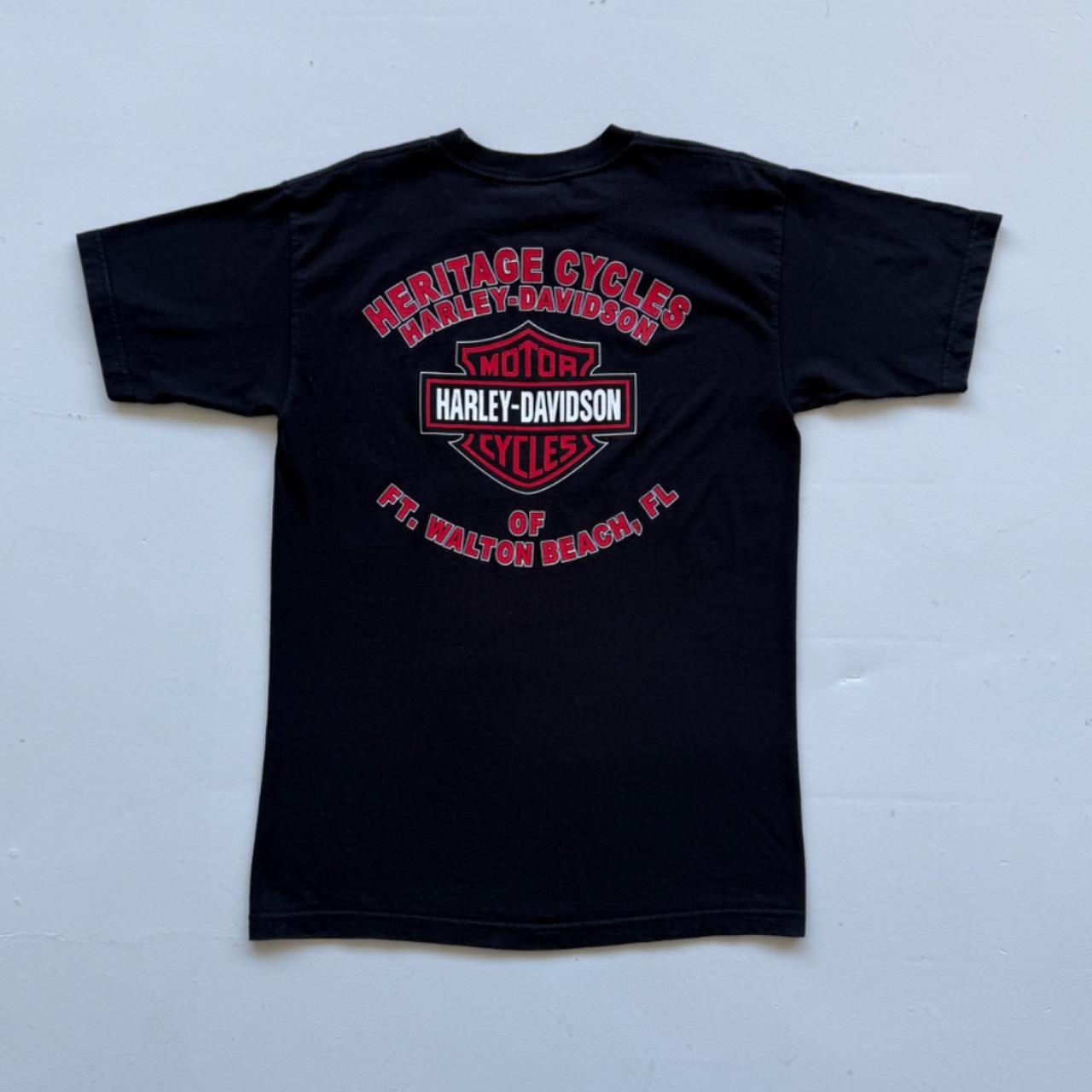 Black Harley Davidson 90s Vintage Graphic T-shirt - Large