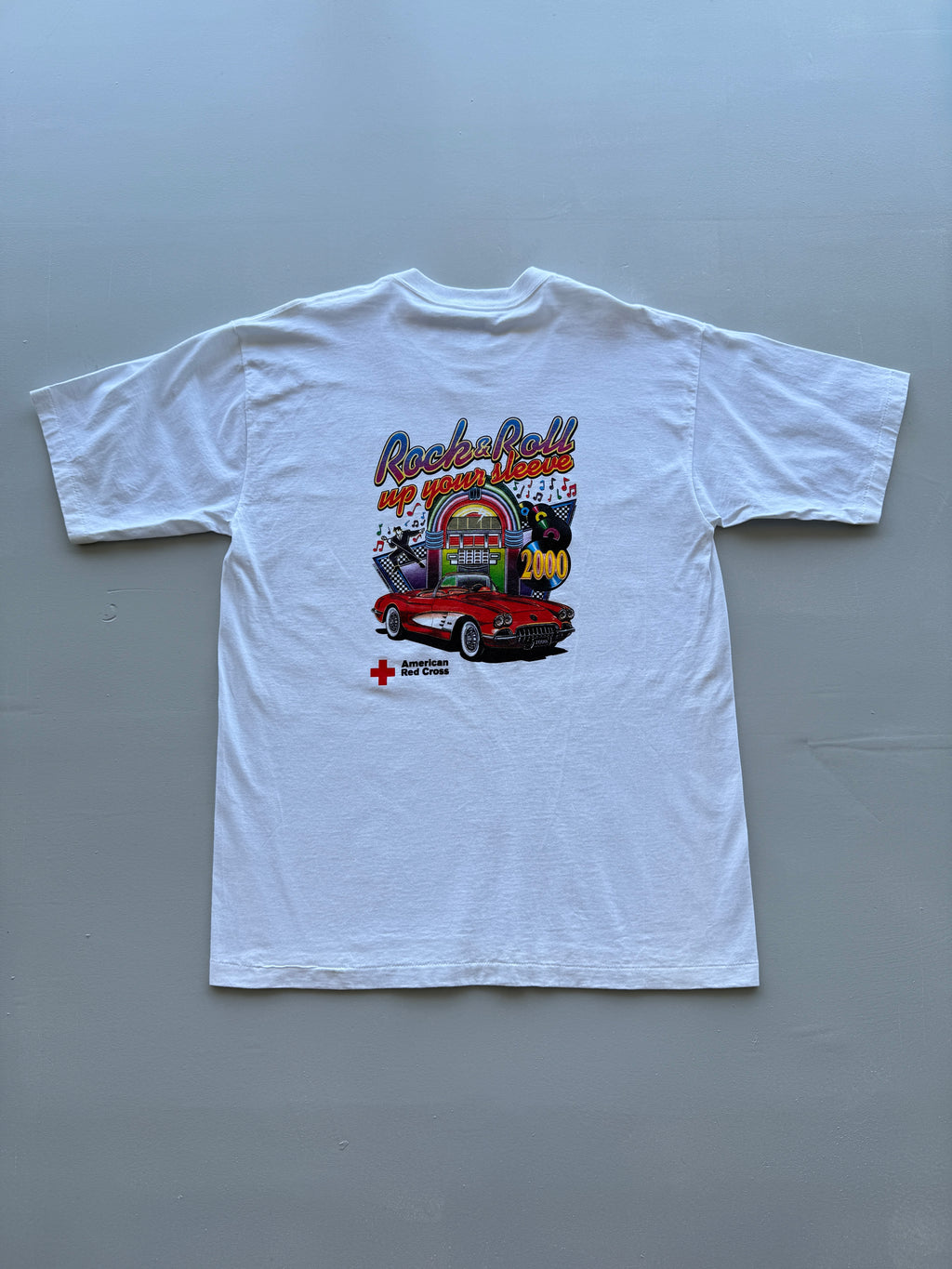 American Red Cross Rock & Roll Up Your Sleeve 2000 Vintage T-Shirt - XL