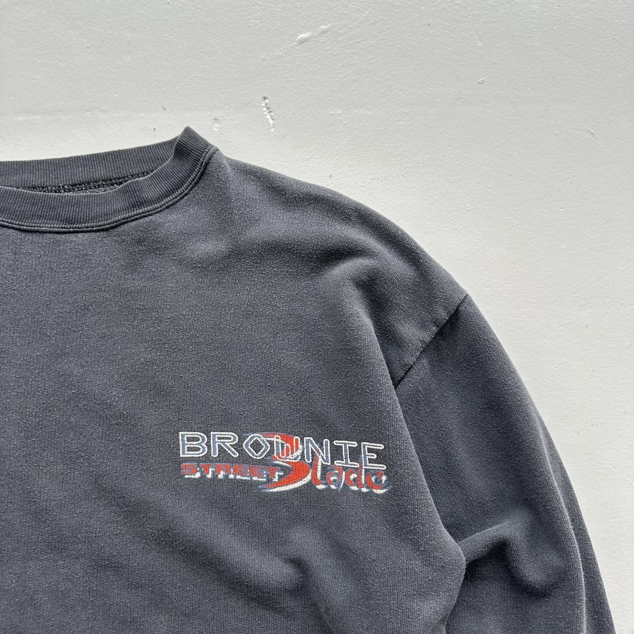 Grey Rollerblading 90’s Vintage Graphic Sweatshirt - Small Oversized