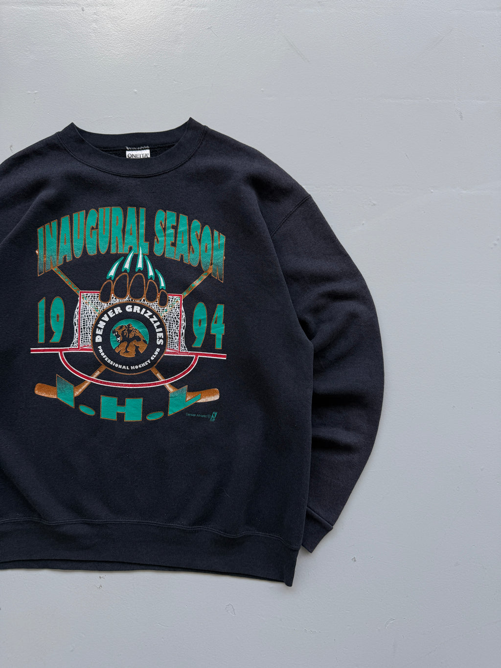 Denver Grizzlies IHL 1994 Inaugural Season Vintage Sweatshirt - Large
