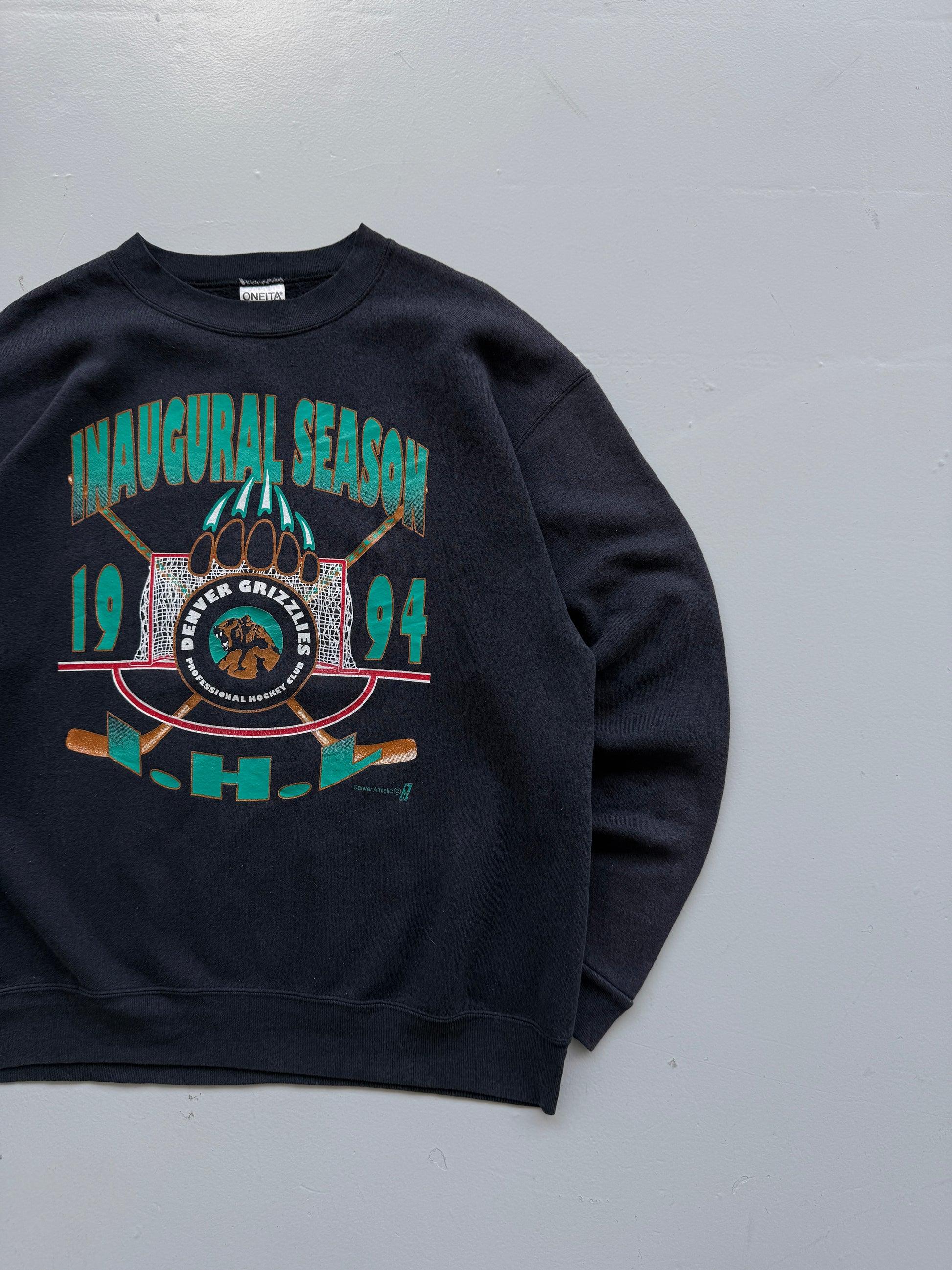 Denver Grizzlies IHL 1994 Inaugural Season Vintage Sweatshirt - Large