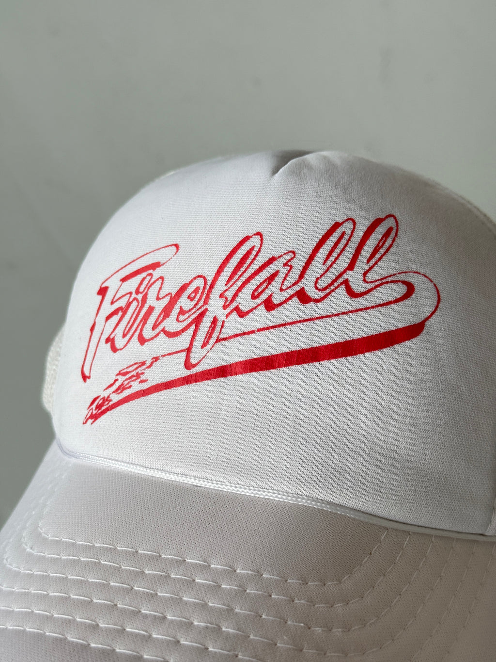White Firefall Vintage Foam and Mesh SnapBack Trucker Cap