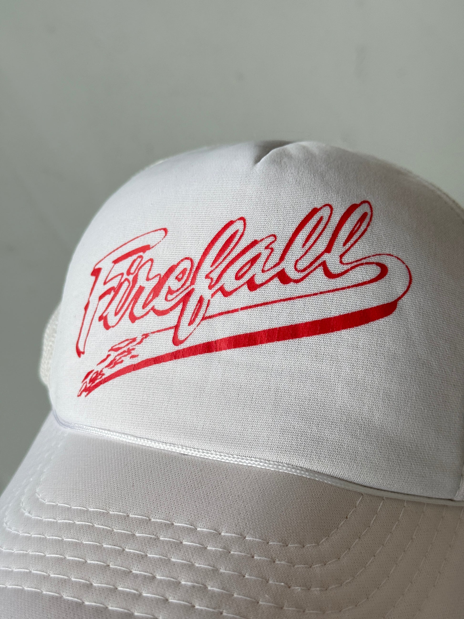 White Firefall Vintage Foam and Mesh SnapBack Trucker Cap