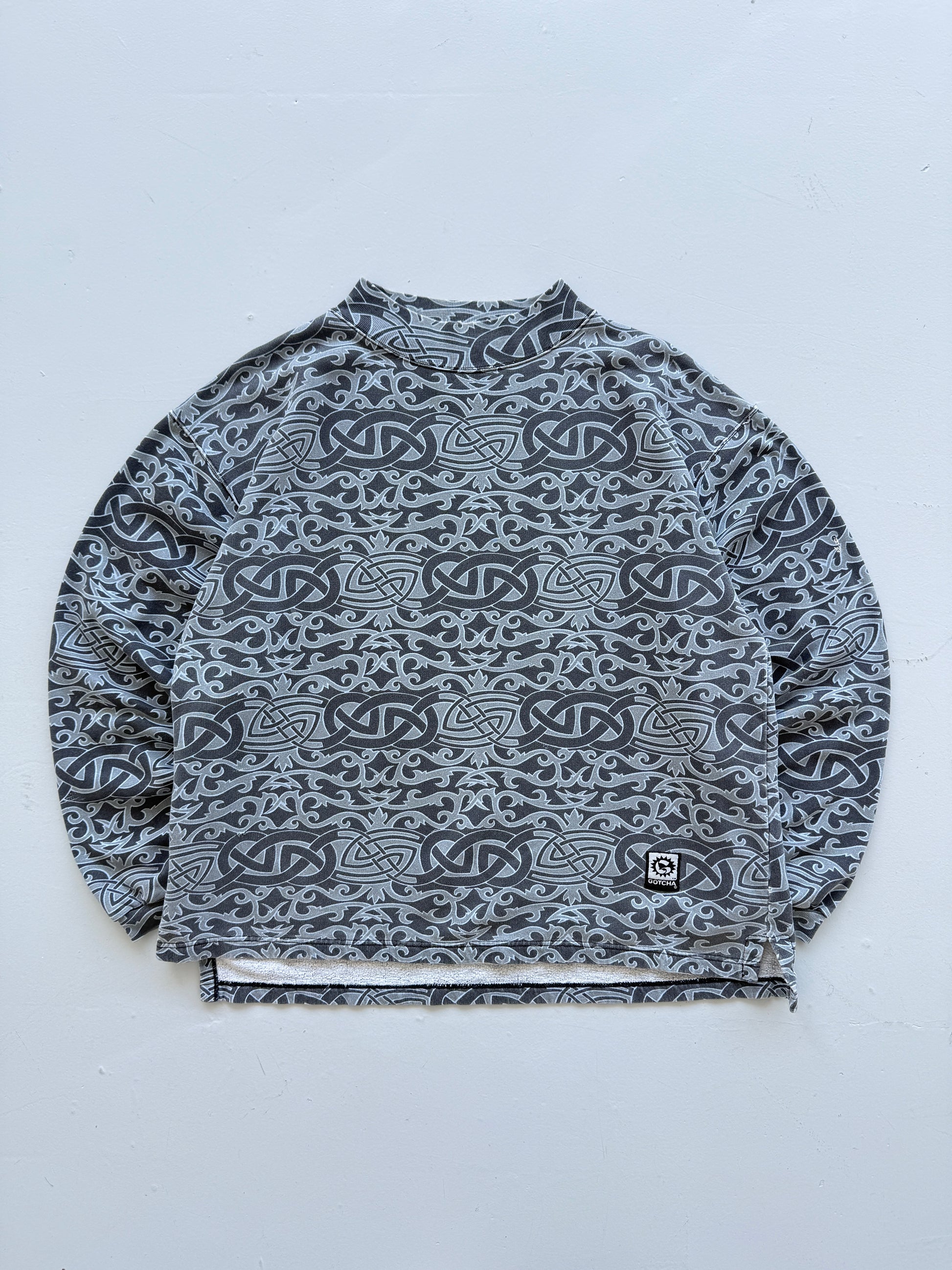 Gotcha All-Over Print 90's Vintage Surf Sweatshirt - Medium Oversized