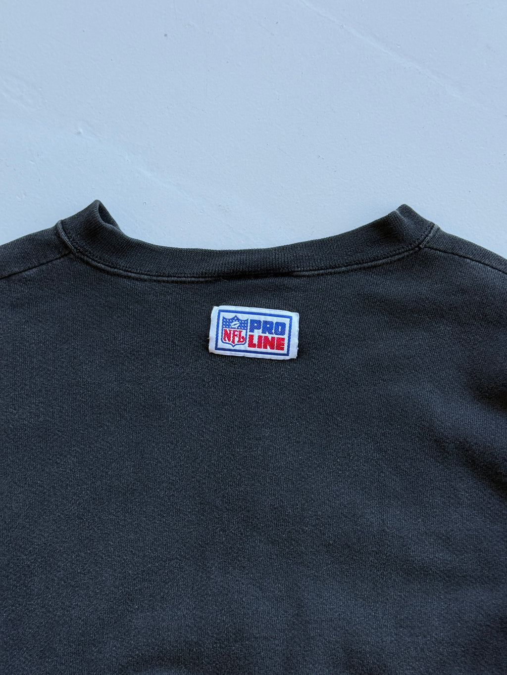 Faded Black Pittsburgh Steelers 90's Vintage Graphic Sweatshirt - Medium