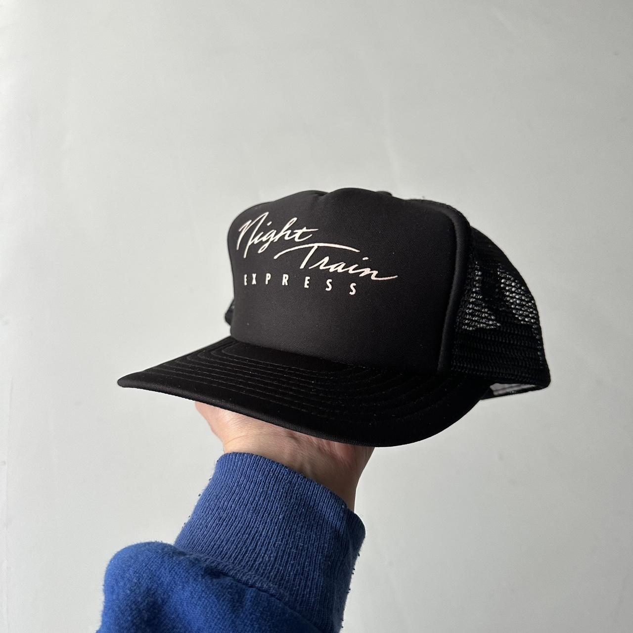 Black Night Train Express Vintage Foam and Mesh SnapBack Trucker Cap