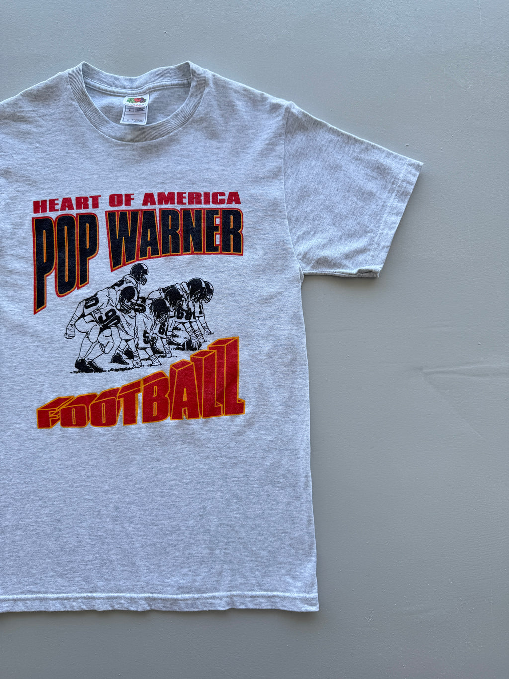 Fruit of the Loom Heart of America Pop Warner Football 90s Vintage T-Shirt - XS