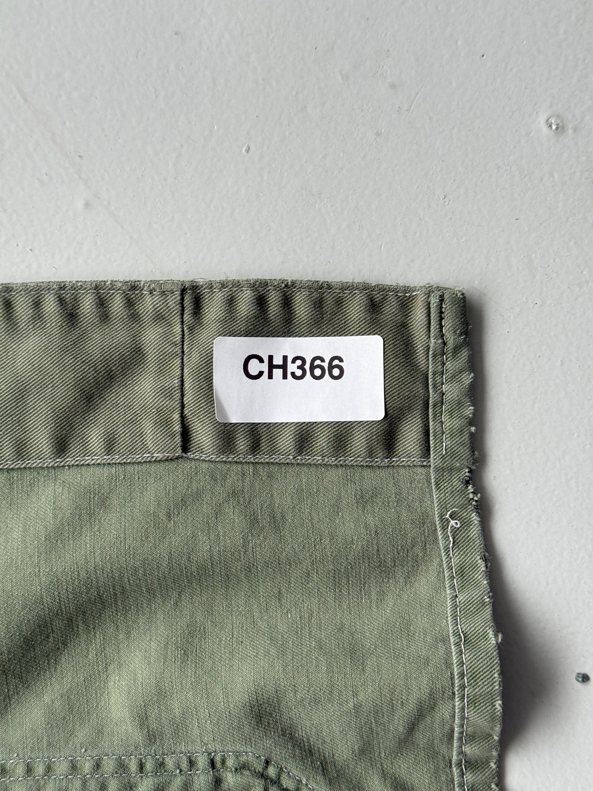 Green French Sashiko Repaired 1950s Vintage Workwear Chore Jacket CH366 - Small