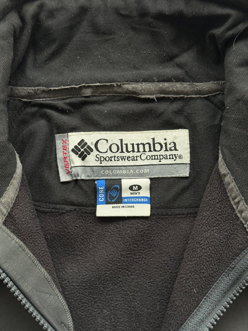 Grey Columbia 00's Vintage Fleece Lined Lightweight Jacket - Medium