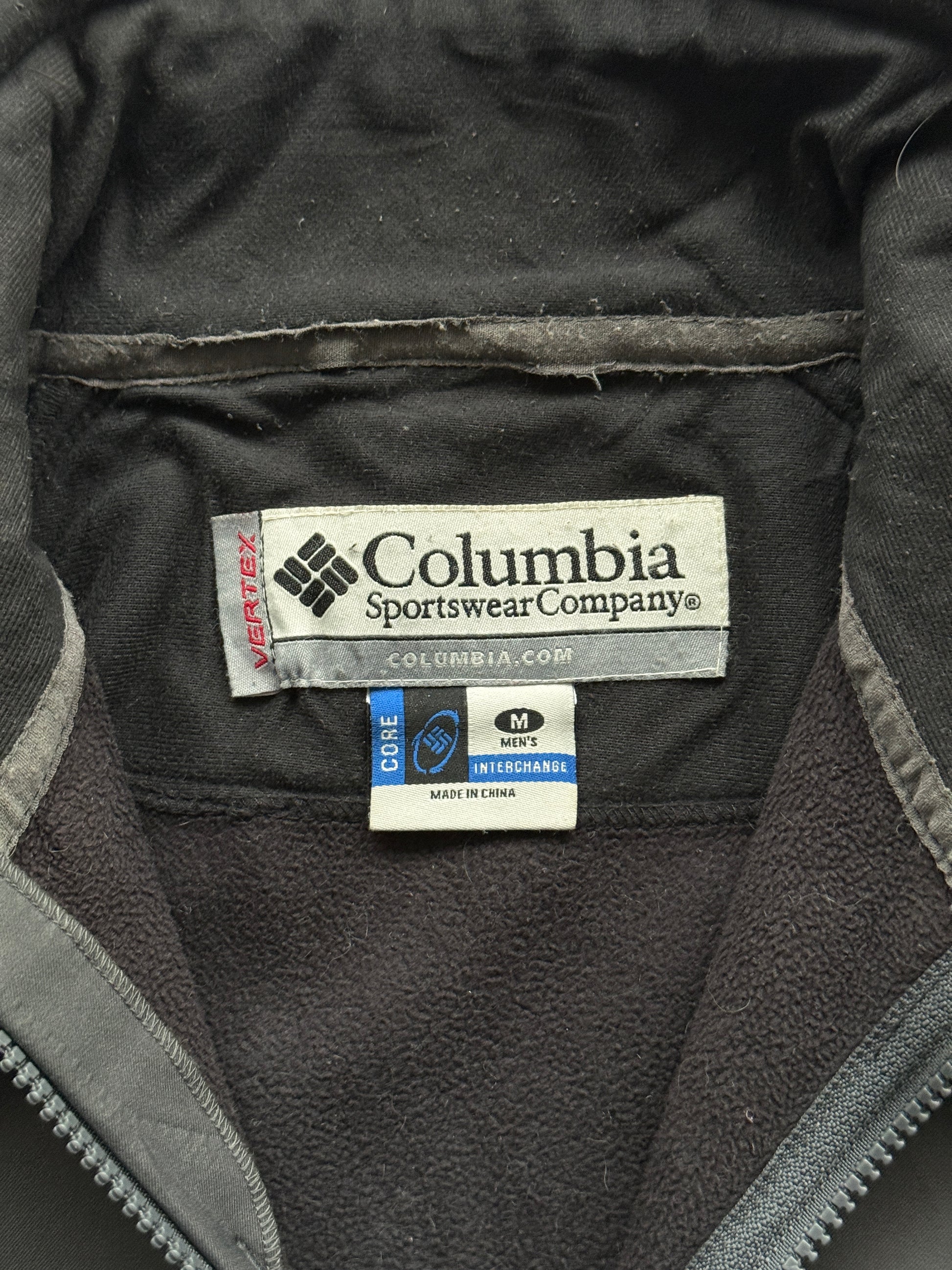 Grey Columbia 00's Vintage Fleece Lined Lightweight Jacket - Medium