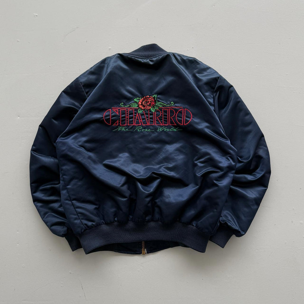 Navy Charro Embroidered 80’s Vintage Bomber Jacket - XL