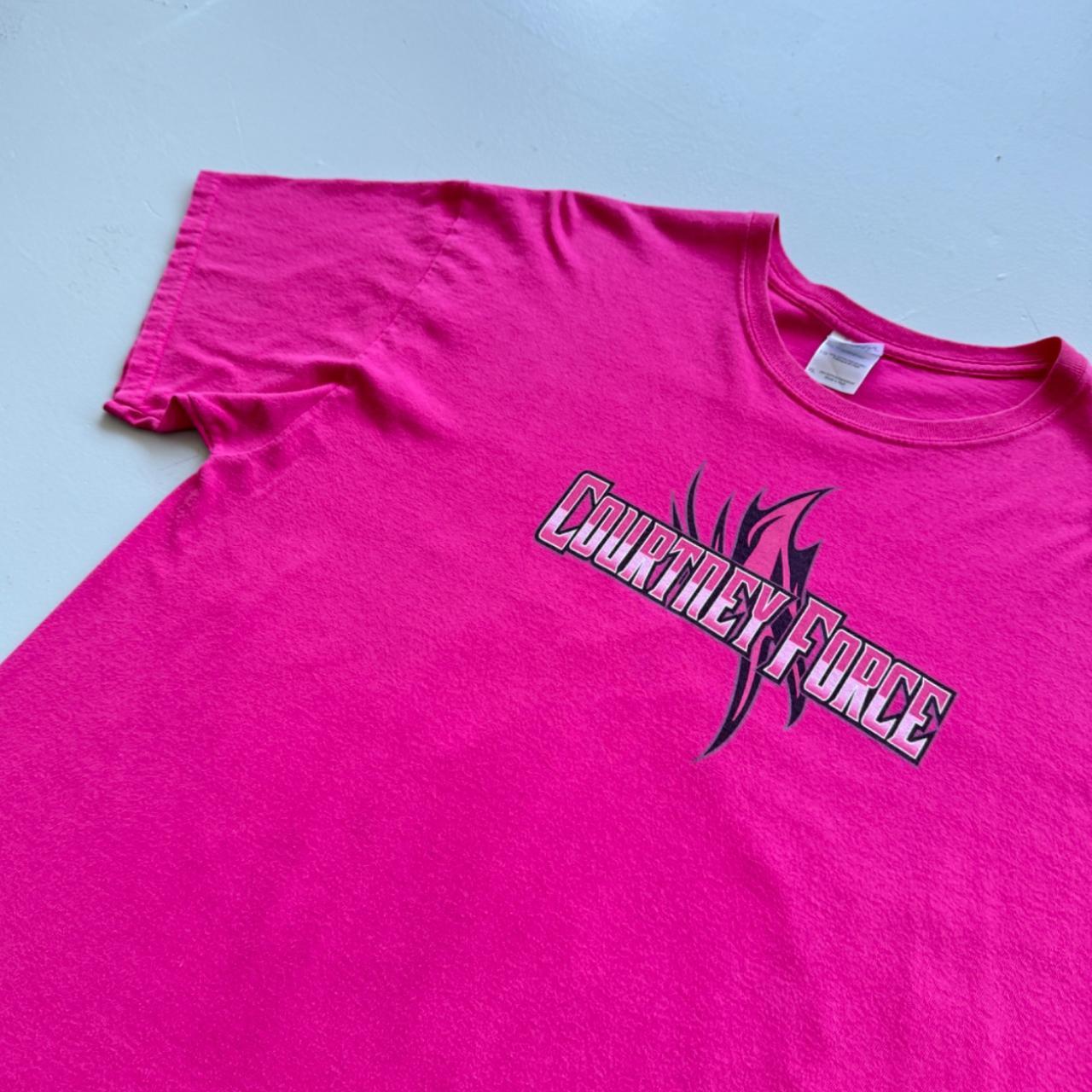 Hot Pink Nascar 00s Vintage Courtney Force Graphic T-shirt - XL