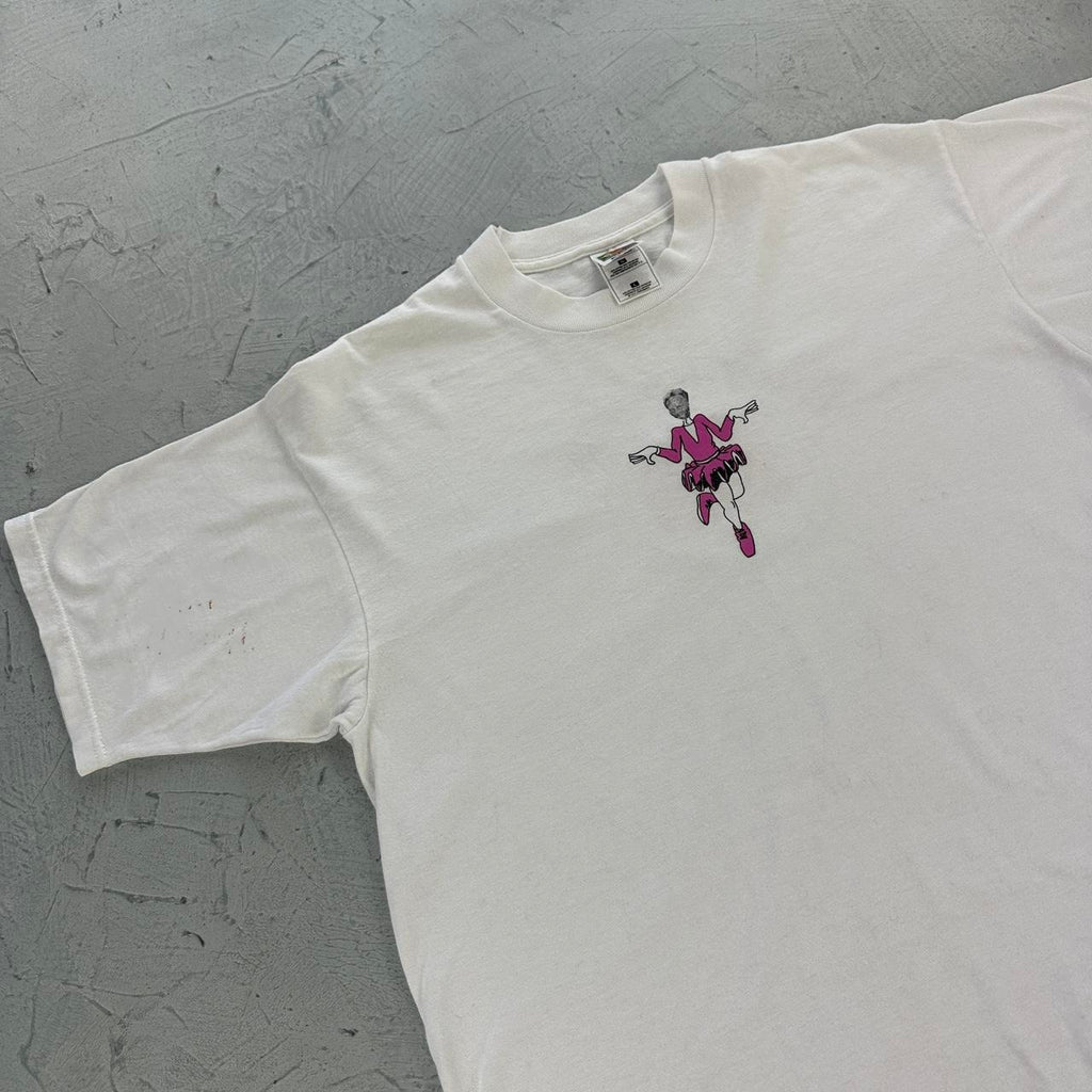 Ballerina Novelty White 90s vintage T-shirt - Large