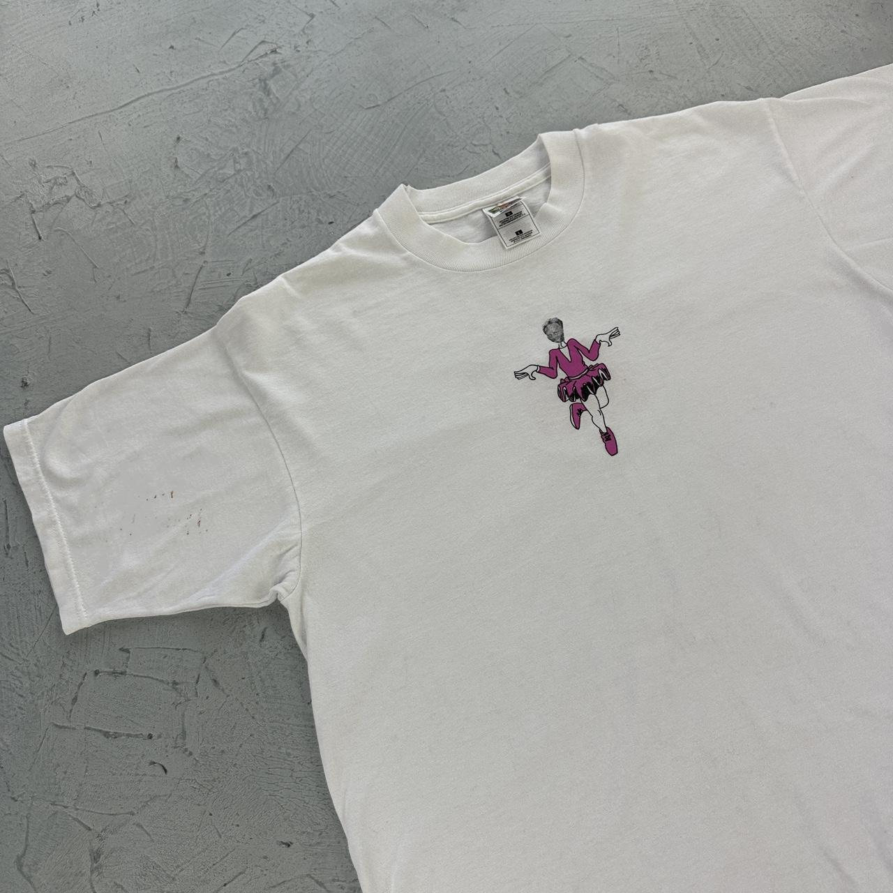 Ballerina Novelty White 90s vintage T-shirt - Large