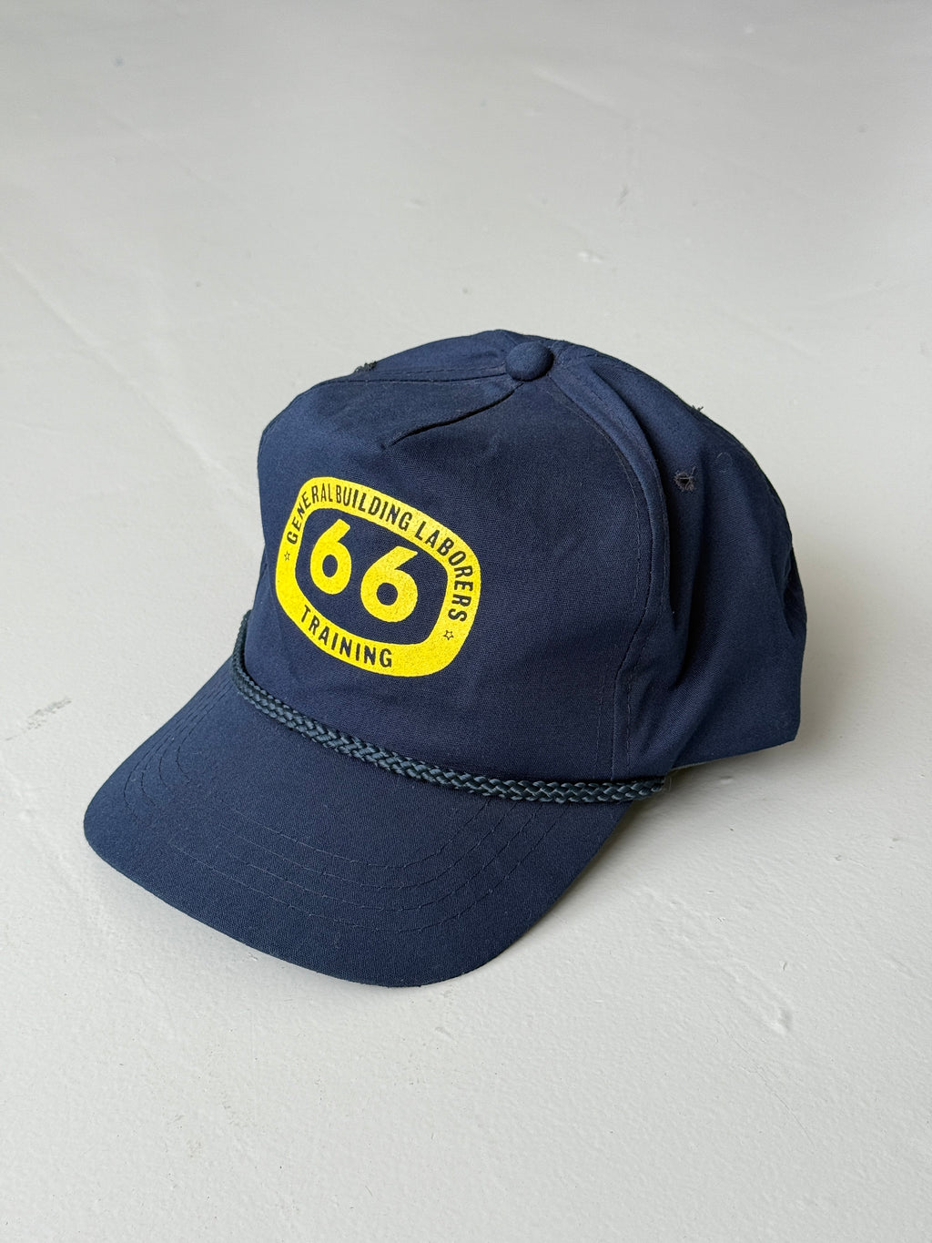 Navy Blue Laborers Training Vintage Cotton SnapBack Trucker Cap