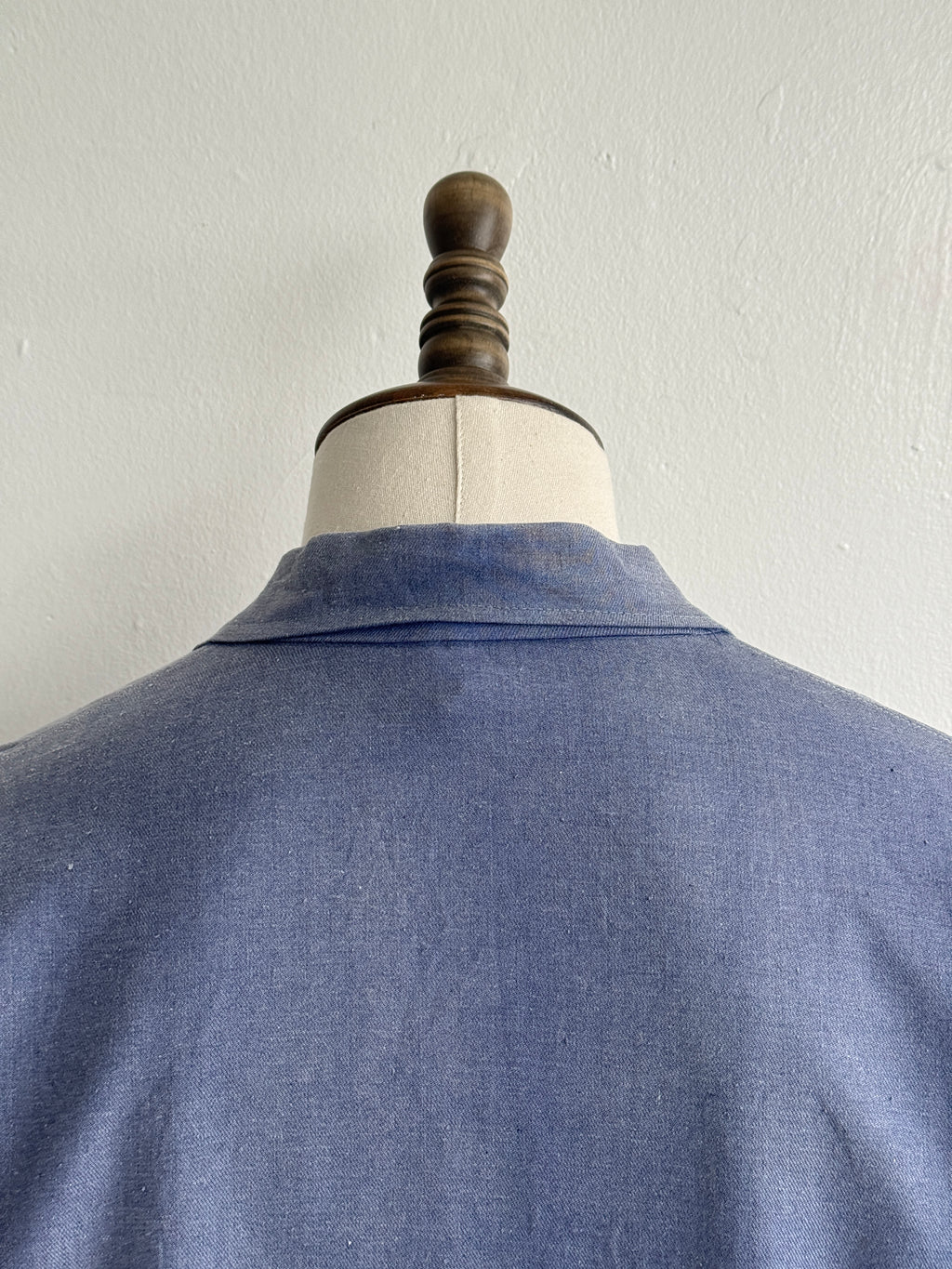 Blue French 1970's Vintage Workwear Chore Jacket Ghost Pocket CH388 - Medium