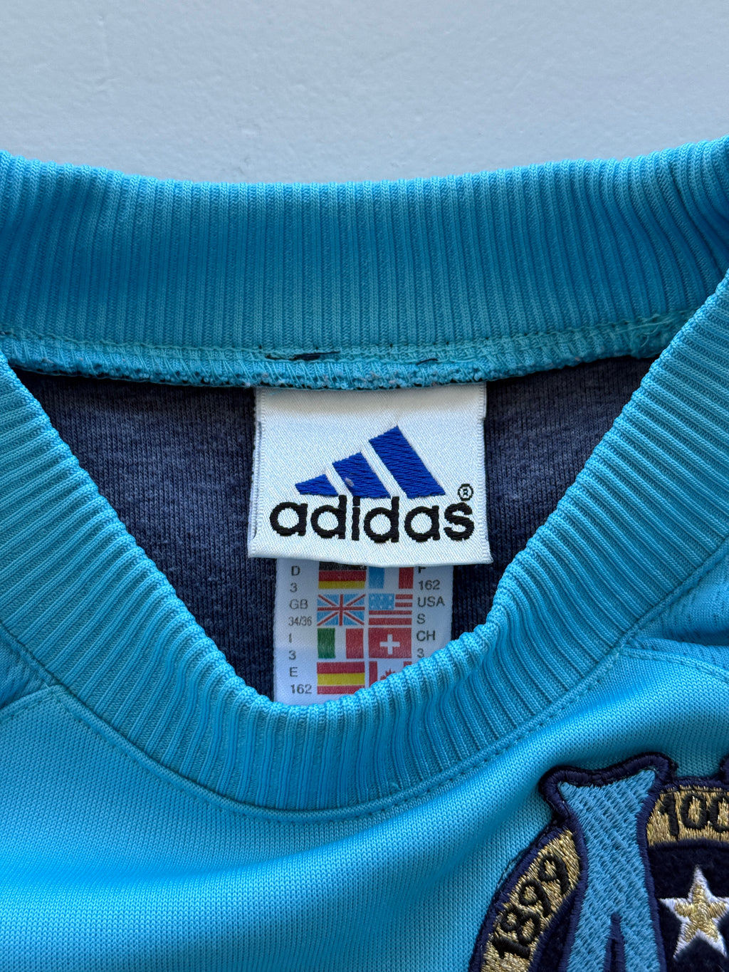 Adidas Olympique De Marseille 1998/99 Vintage Football Sweatshirt -  Small