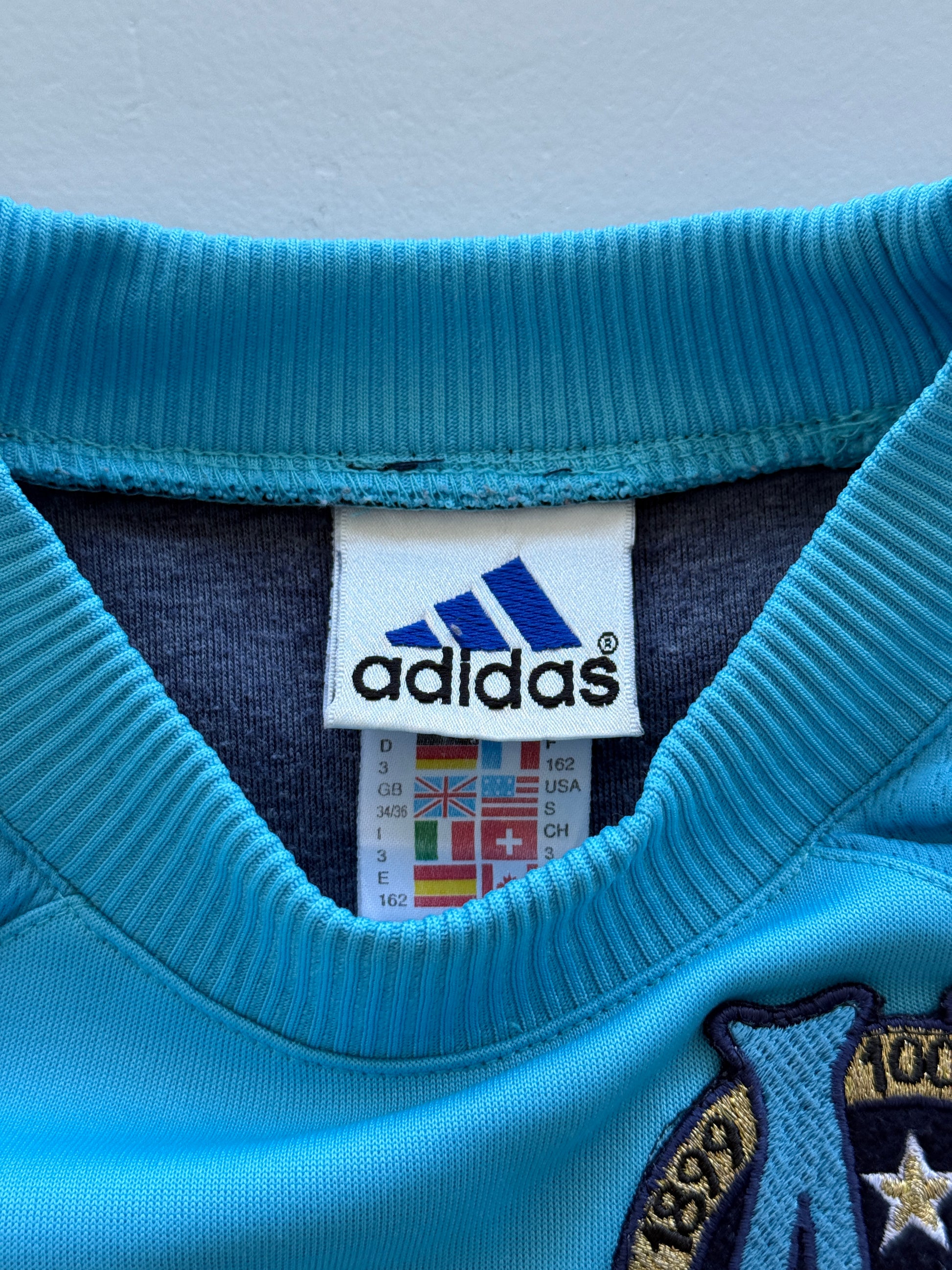 Adidas Olympique De Marseille 1998/99 Vintage Football Sweatshirt -  Small