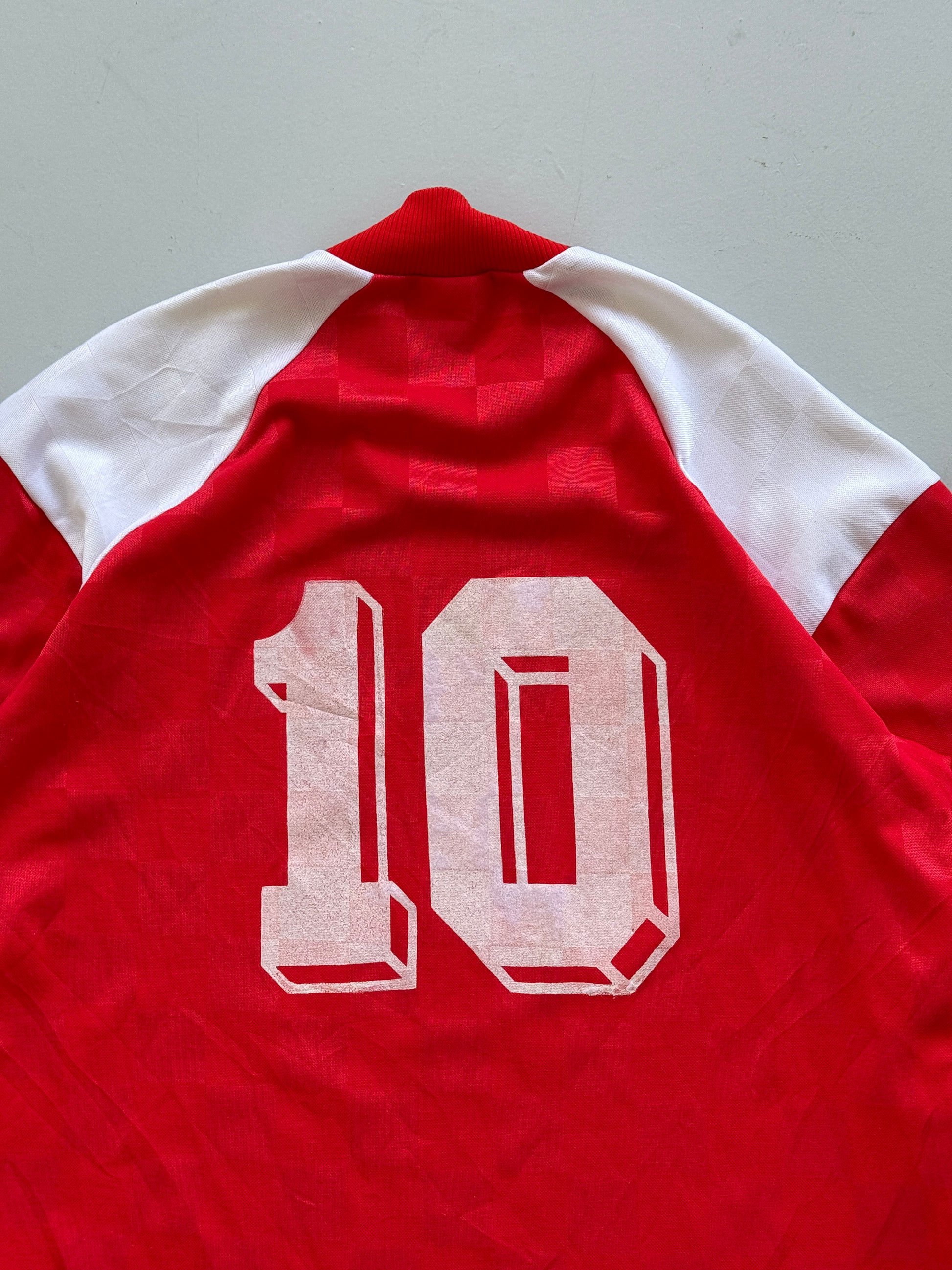 Red Crédit Mutuel 90's Vintage Long Sleeve Football Shirt- Medium
