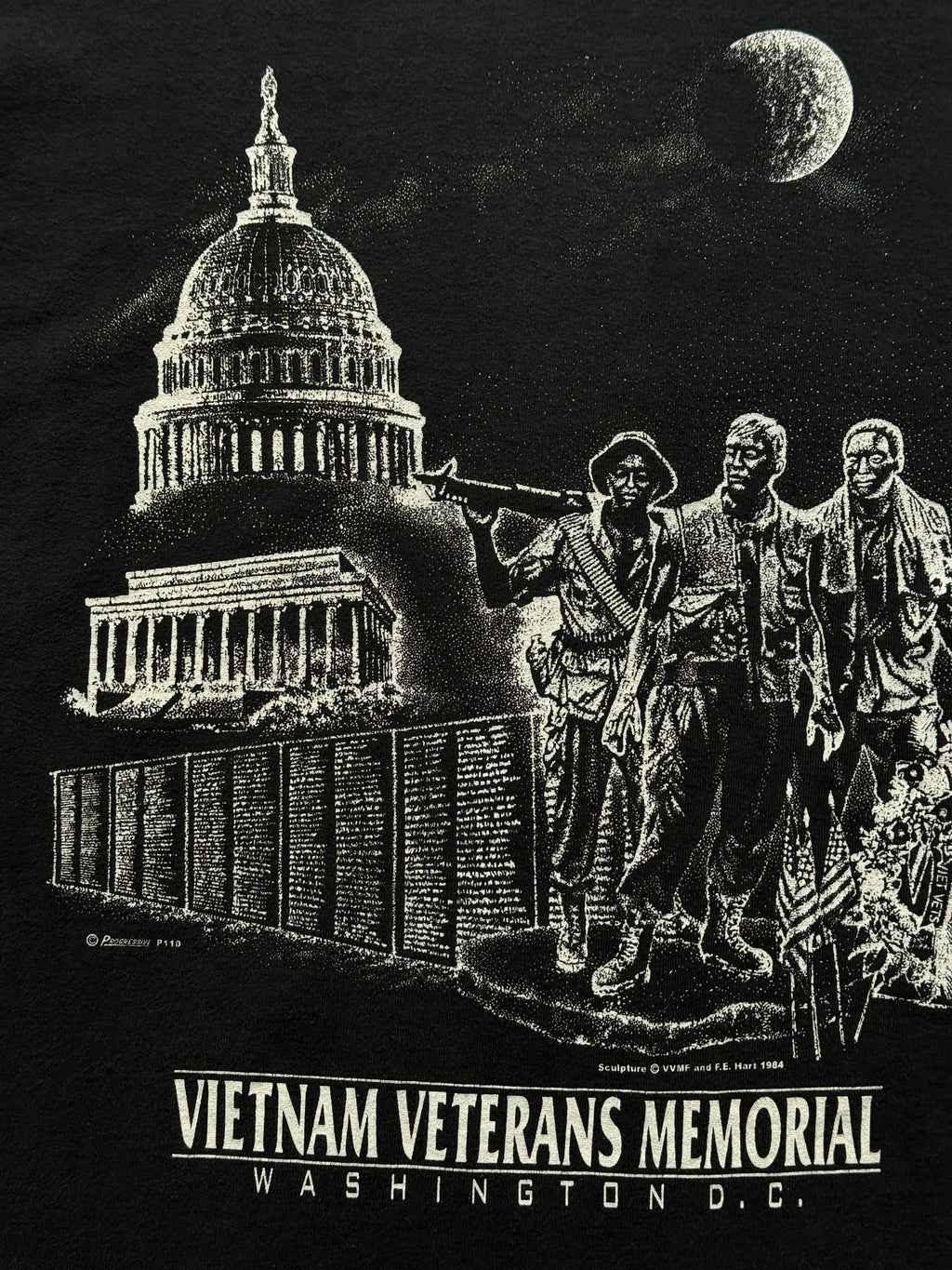 Black Vietnam 90's Vintage Graphic Single Stitch Tourist T-Shirt - Medium