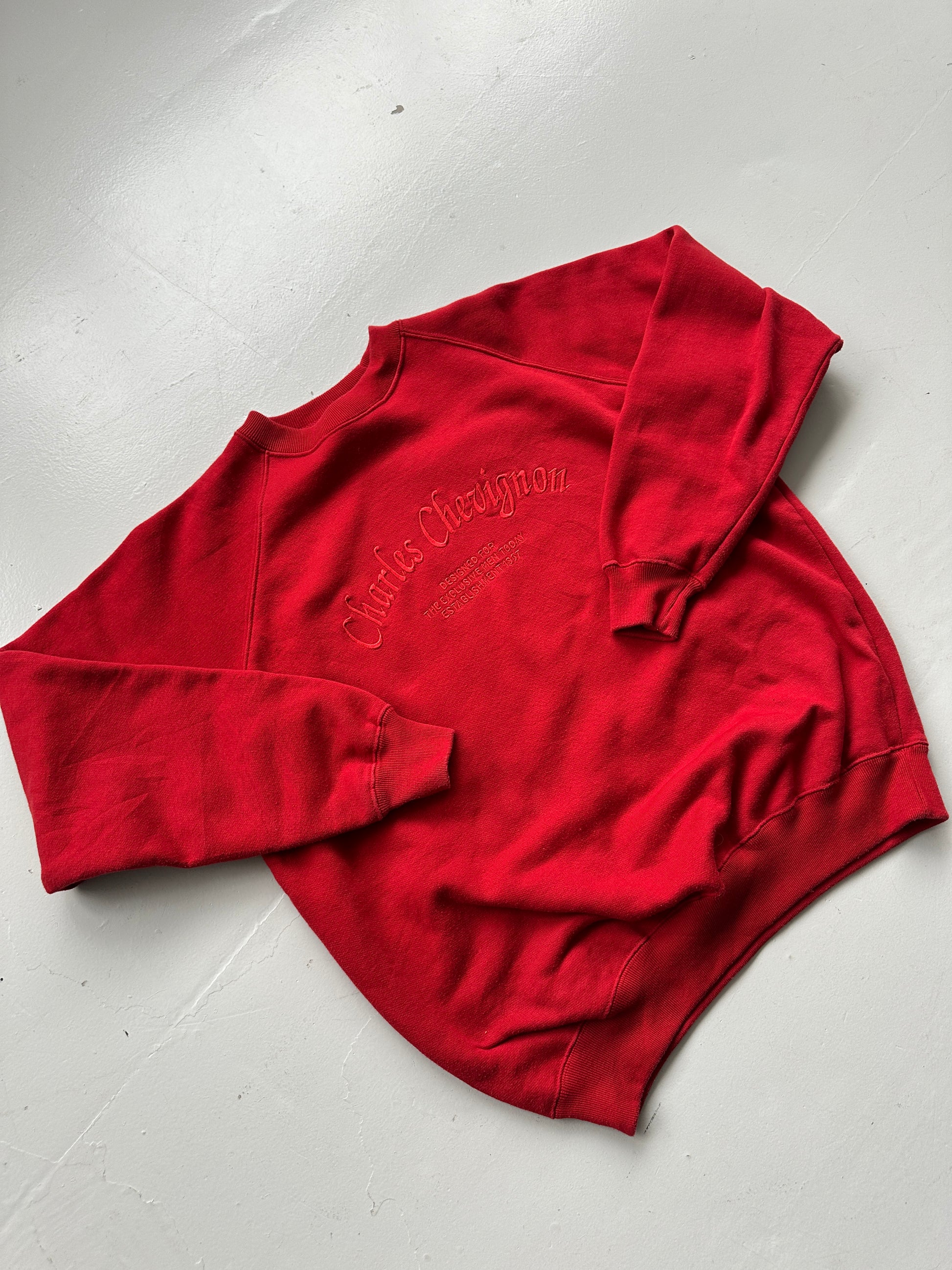 Red Chevignon Vintage Sweatshirt 90's Crewneck - Women's 8