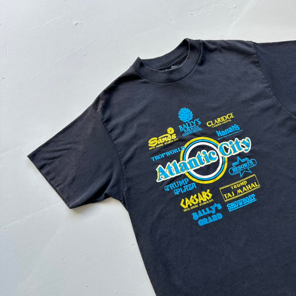Black Atlantic City 90s Vintage T-shirt - Small