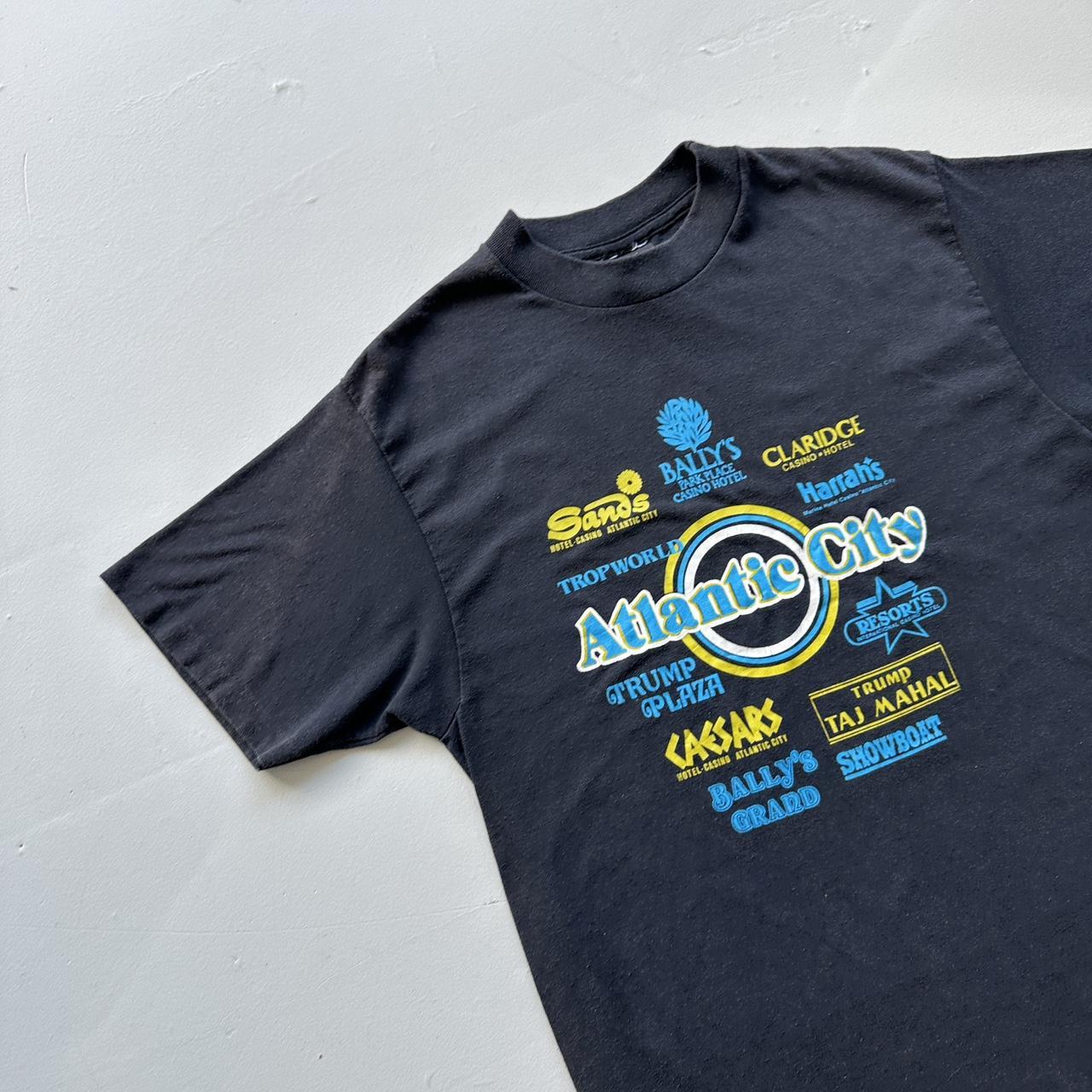 Black Atlantic City 90s Vintage T-shirt - Small