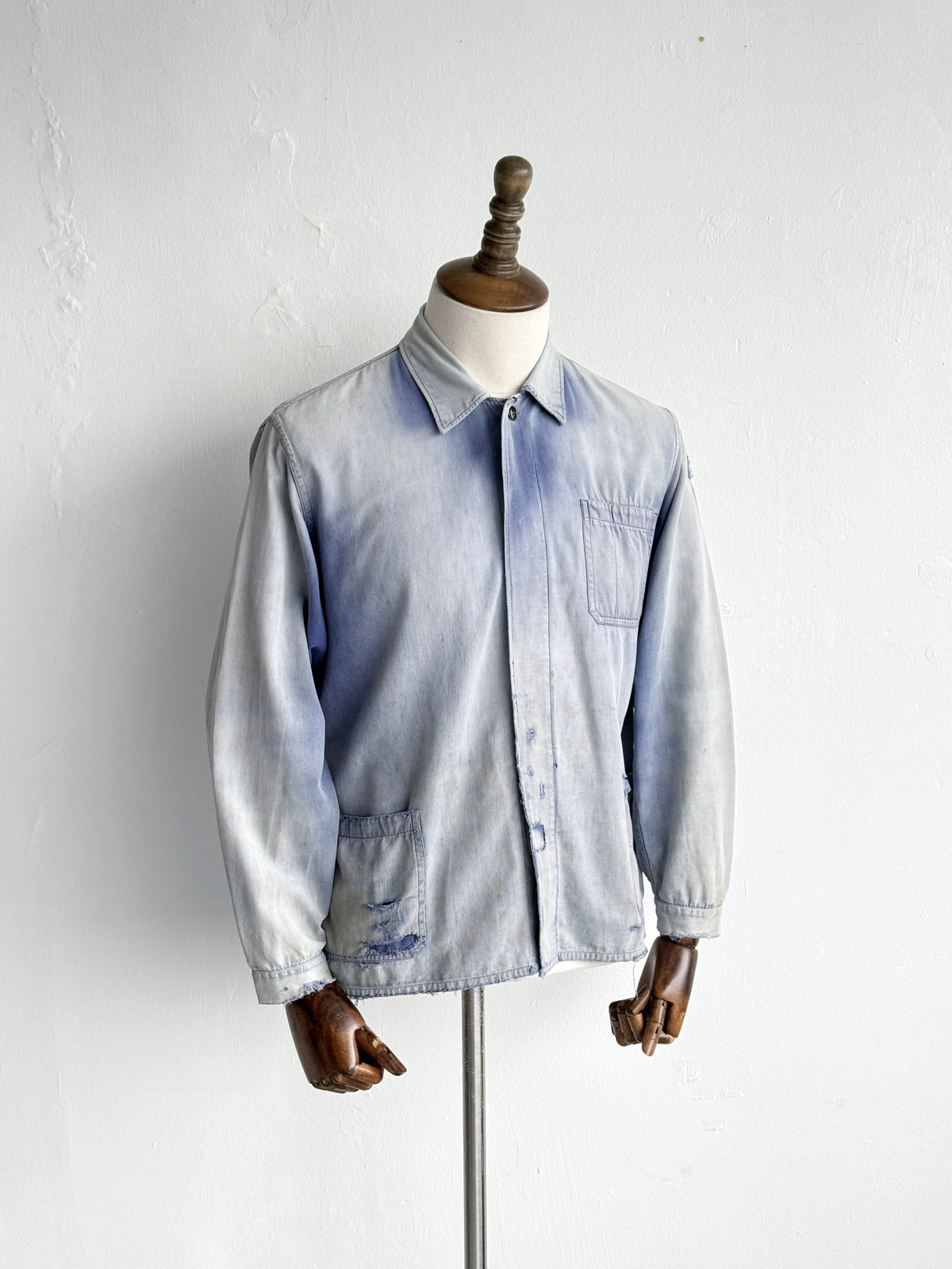 Thrashed Blue Lotus 1960's Vintage Workwear Chore Jacket CH546