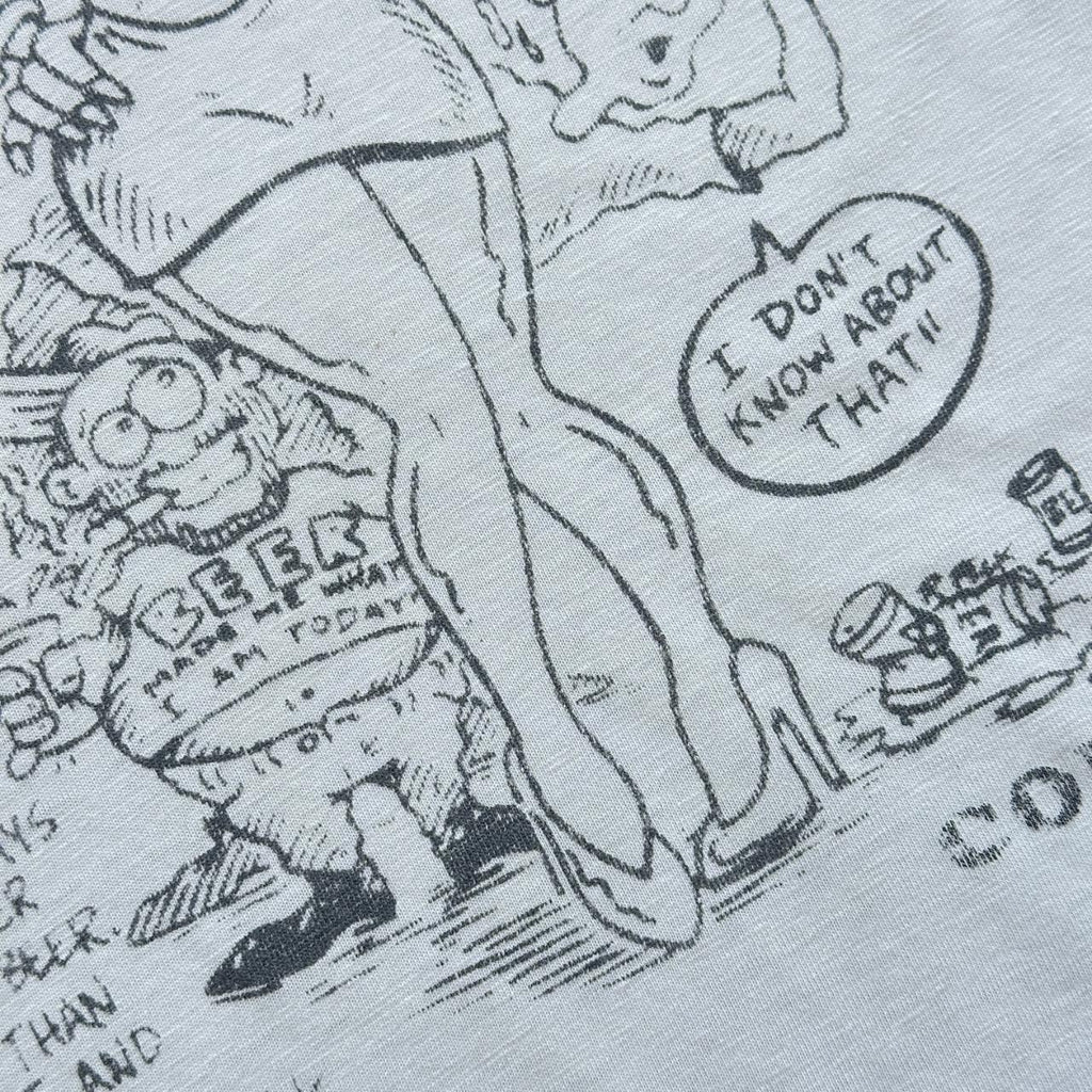 White Novelty Beer Vintage 90's T-shirt - Boxy XL