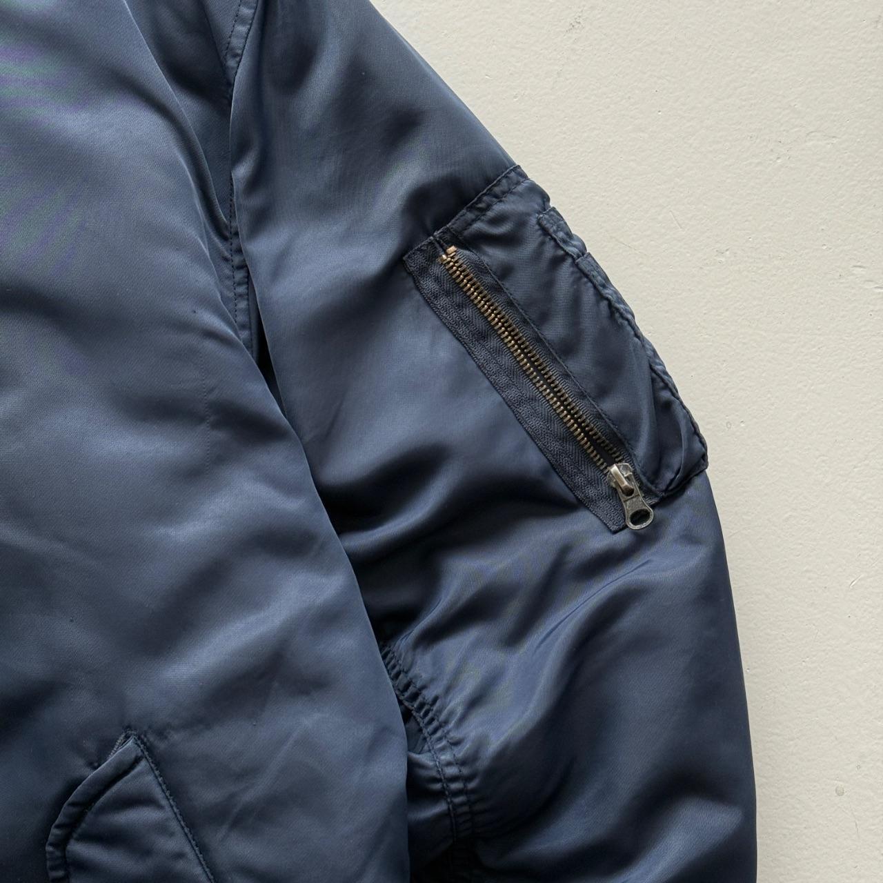 Navy Blue 80’s Vintage Bomber Jacket - XL