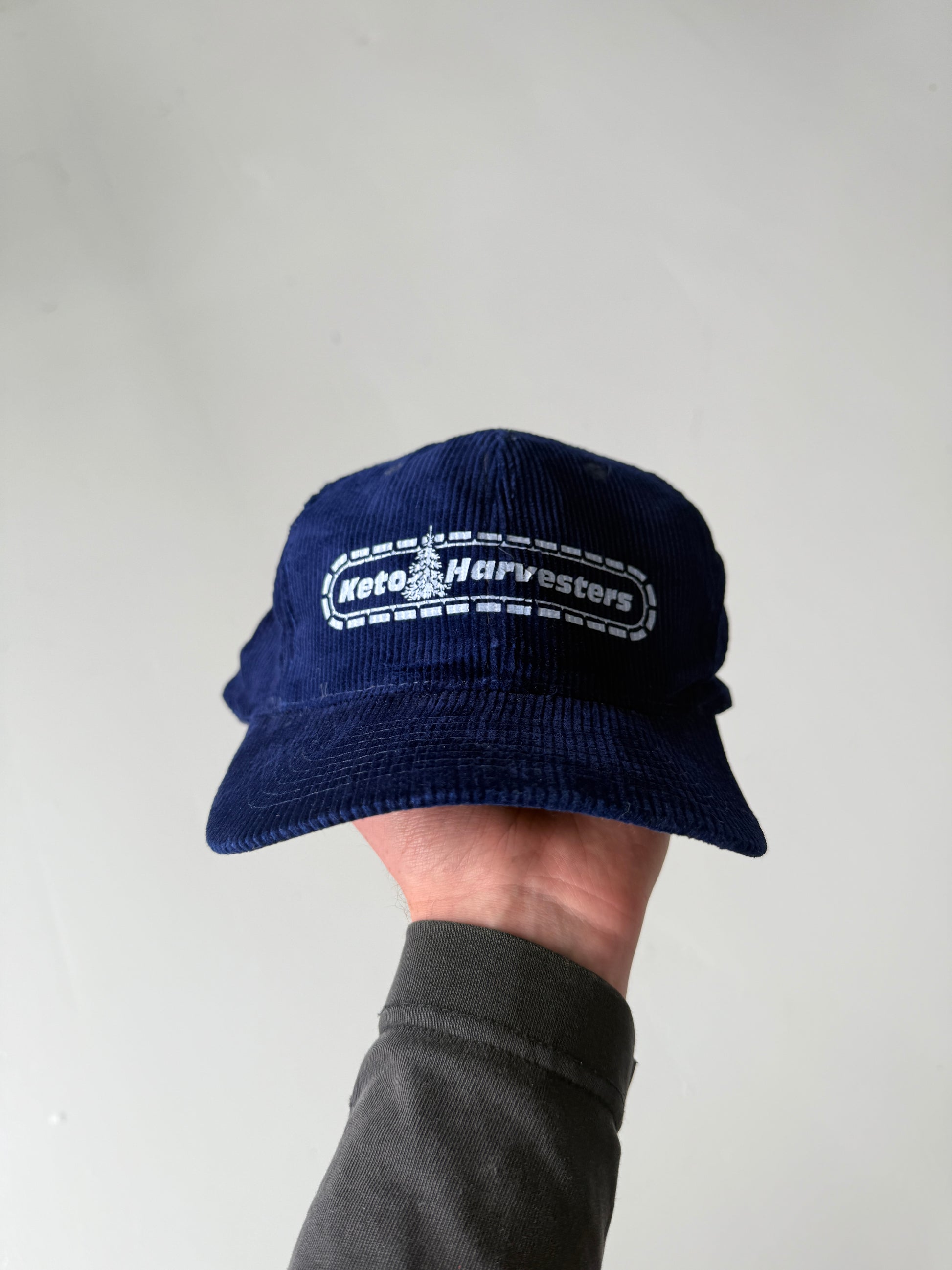 Navy Blue Keto Lumberjack Vintage Corduroy SnapBack Trucker Cap