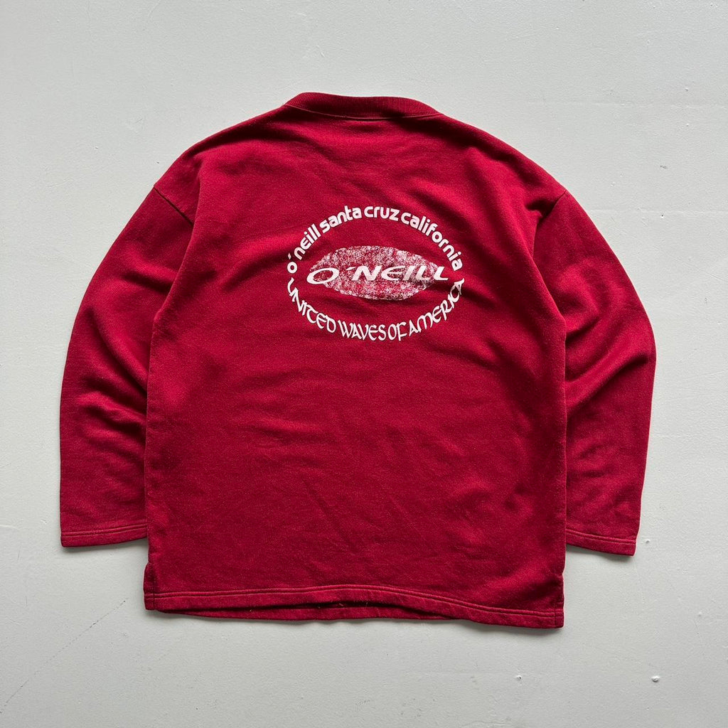 Burgundy O’neill Surf Competition 90’s Vintage Graphic Sweatshirt - Large