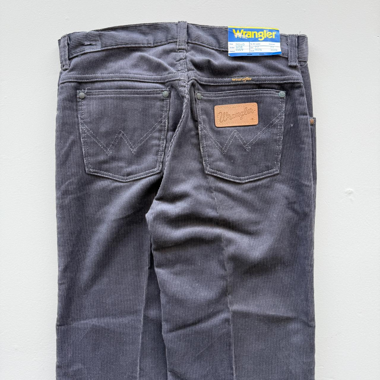 Grey Wrangler Corduroy 80's Vintage Boot Cut Jeans - 26” x 29”