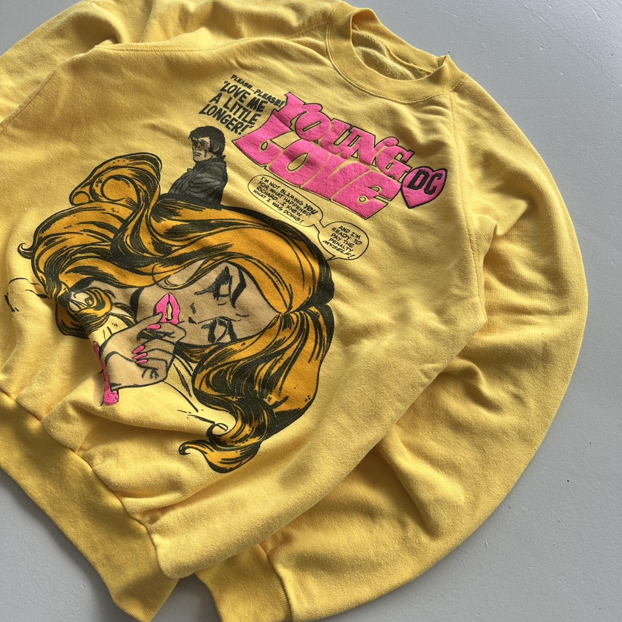 Yellow Young Love DC 1984 80’s Sweatshirt - Medium